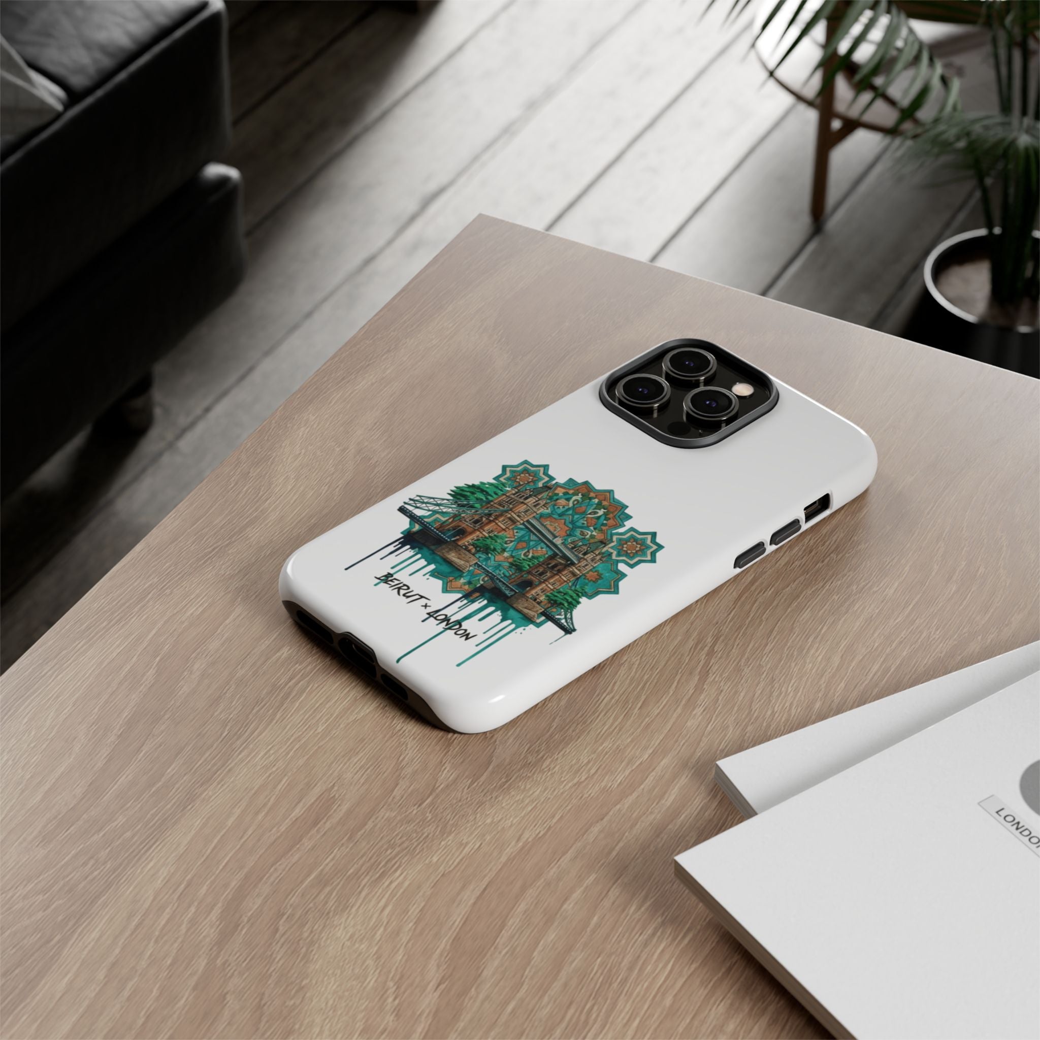 Beirut x London Ornate Phone Case — Turquoise Mosaic Gateway Design