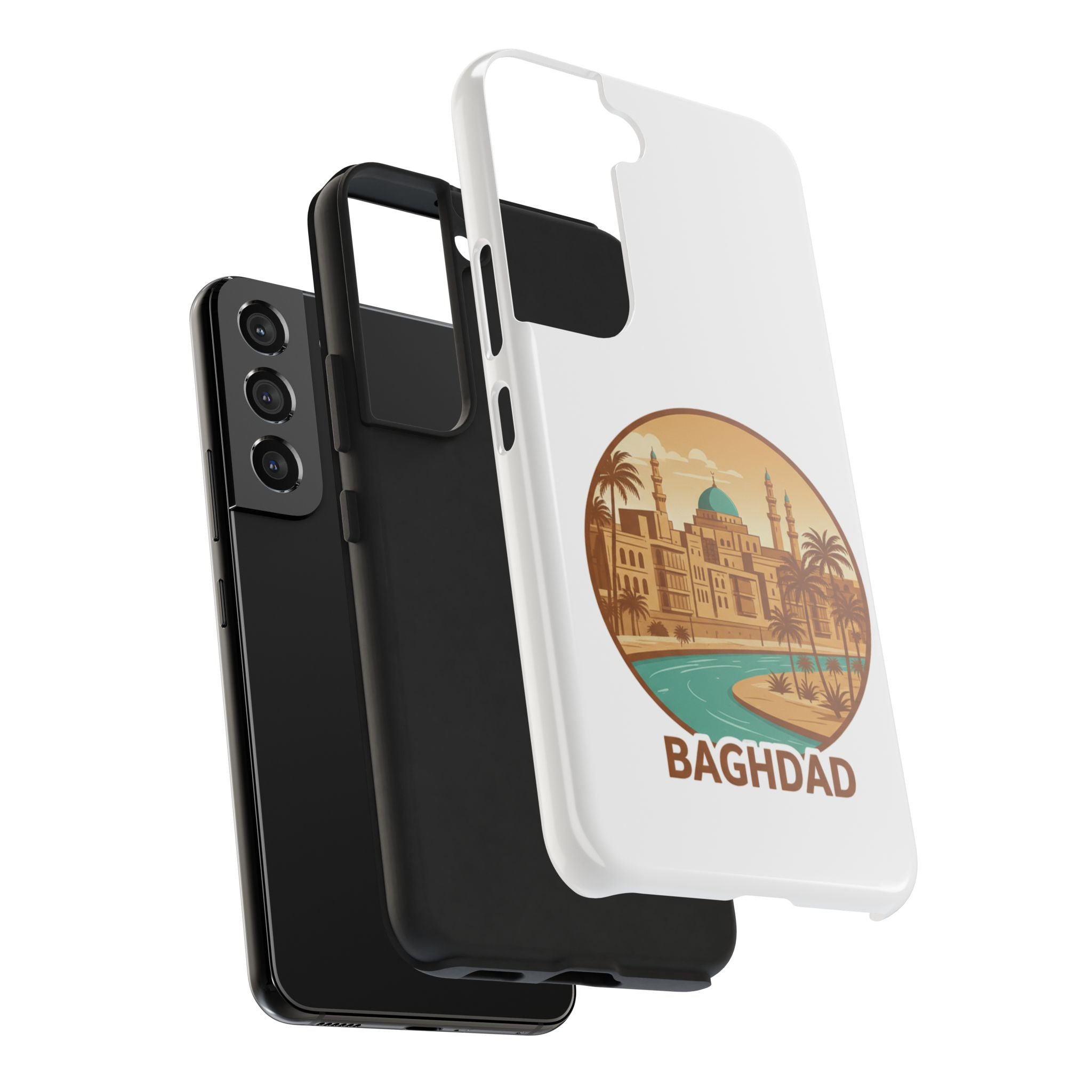 Baghdad Illustrated Tough Phone Case — Vintage Middle East Cityscape Protective Cover