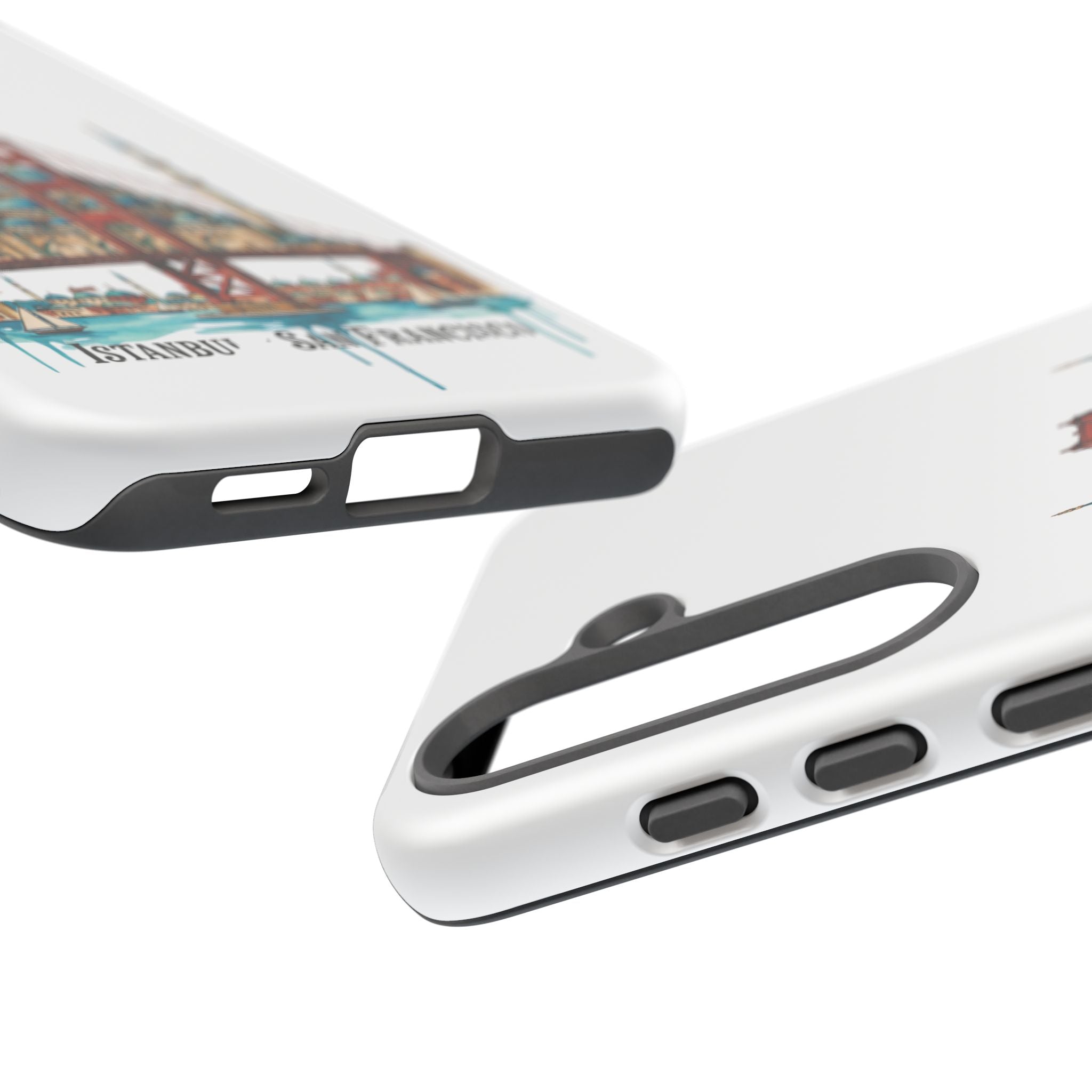 City Bridge Phone Case — Istanbul × San Francisco Illustrated Travel Design