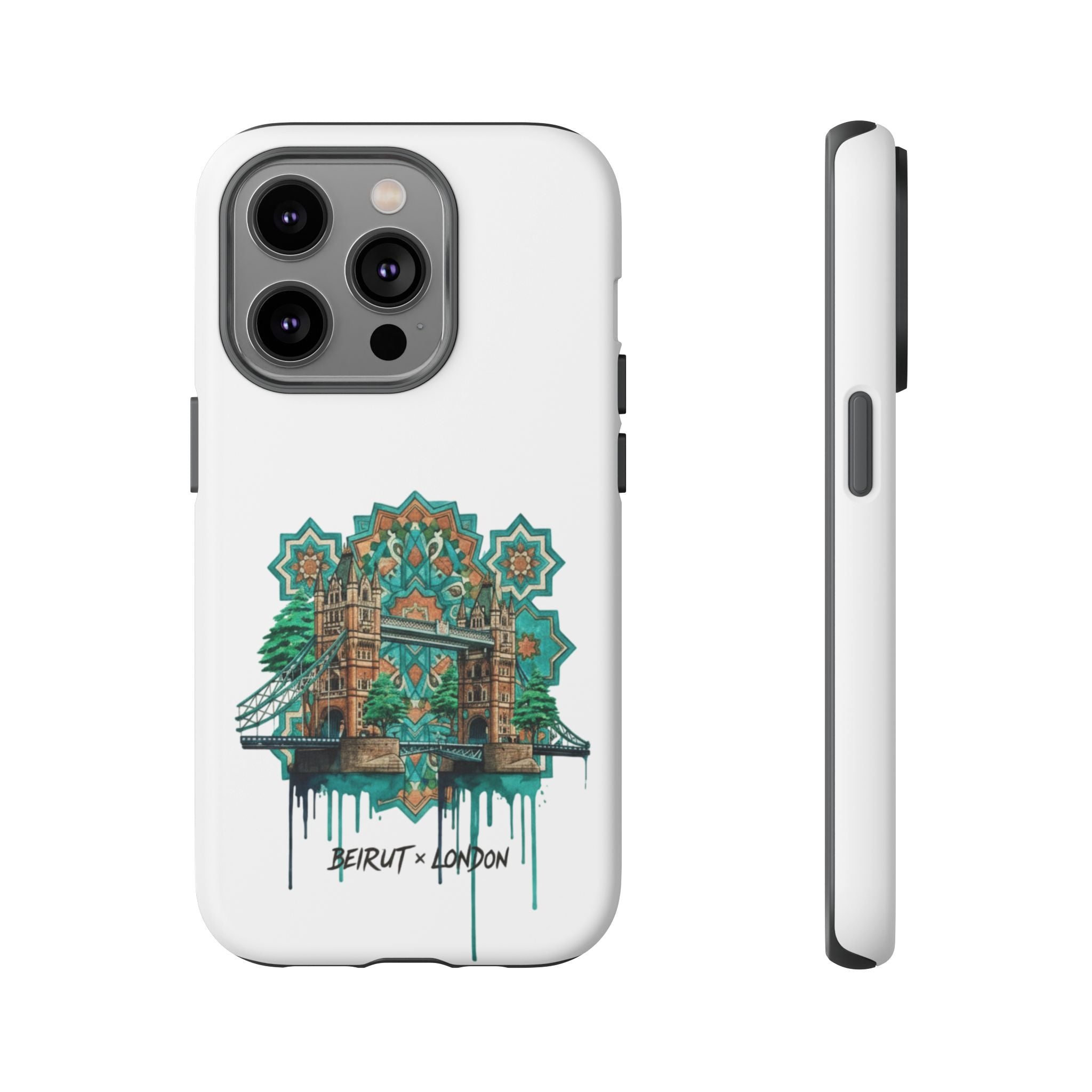 Beirut x London Ornate Phone Case — Turquoise Mosaic Gateway Design