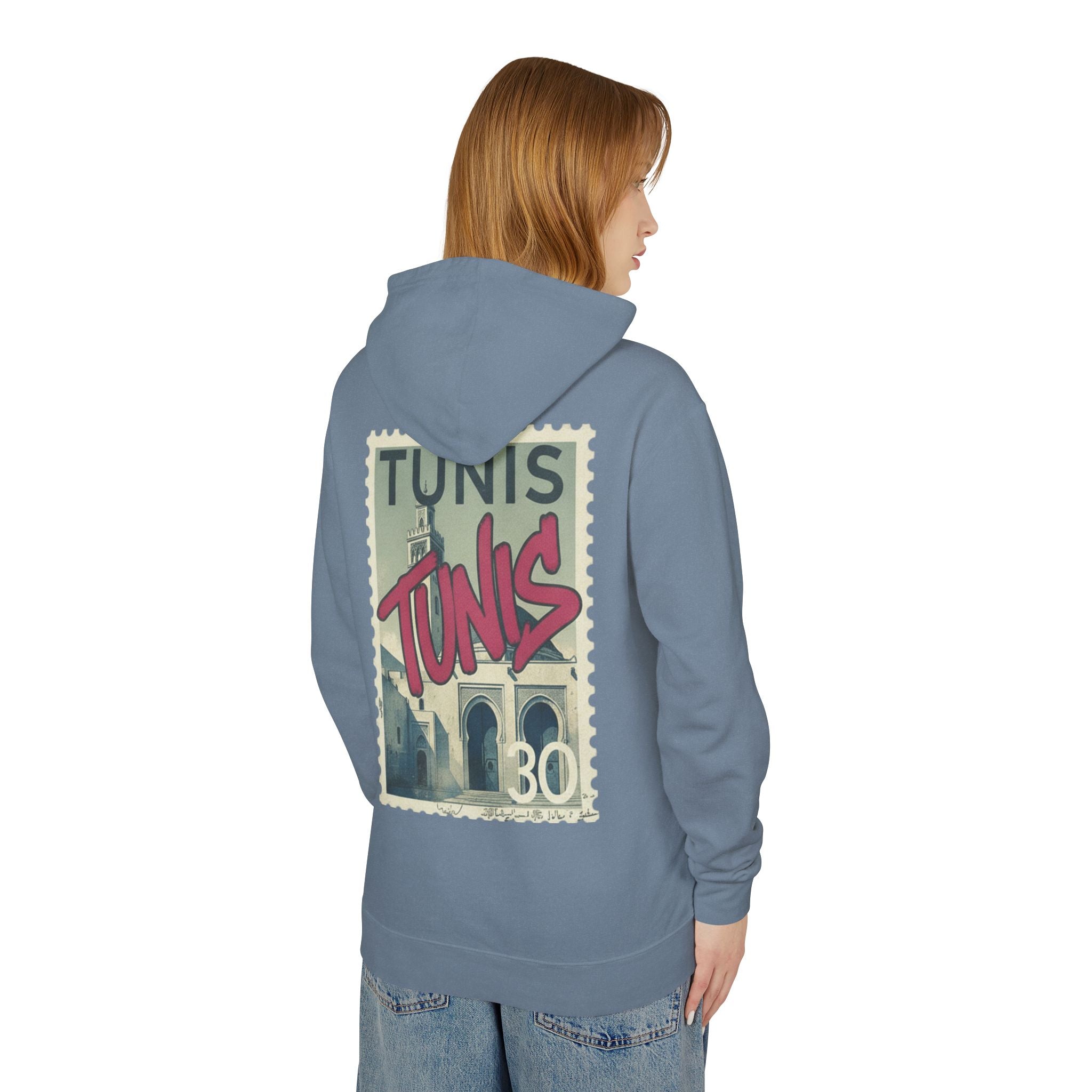 Tunis Vintage Stamp Hooded Sweatshirt