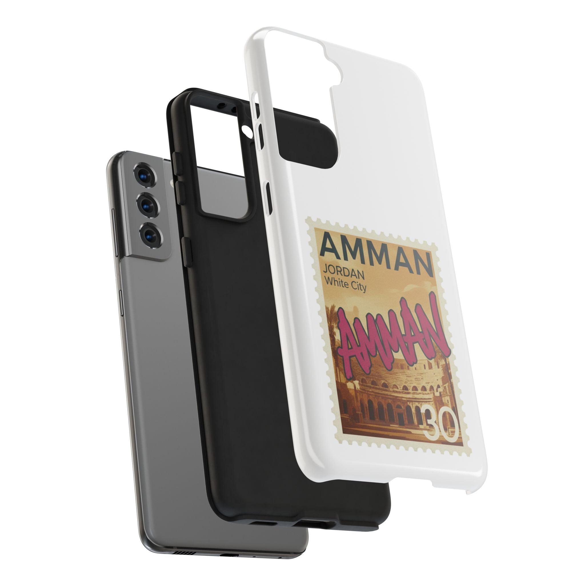 Amman Stamp Tough Phone Case — Jordan Travel Vintage Postage Design