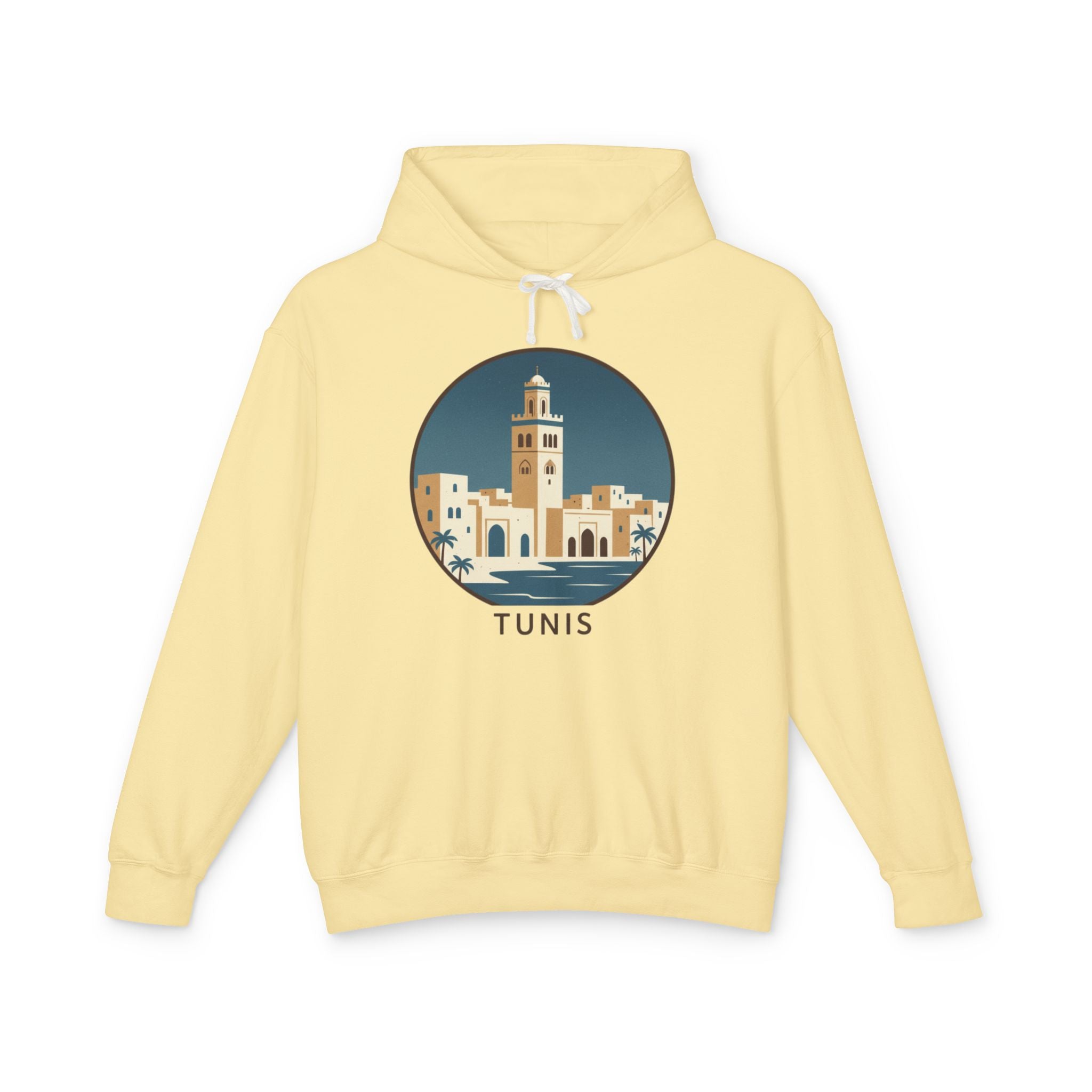 Tunis Skyline Hoodie — Minimalist Tunis Travel Sweatshirt