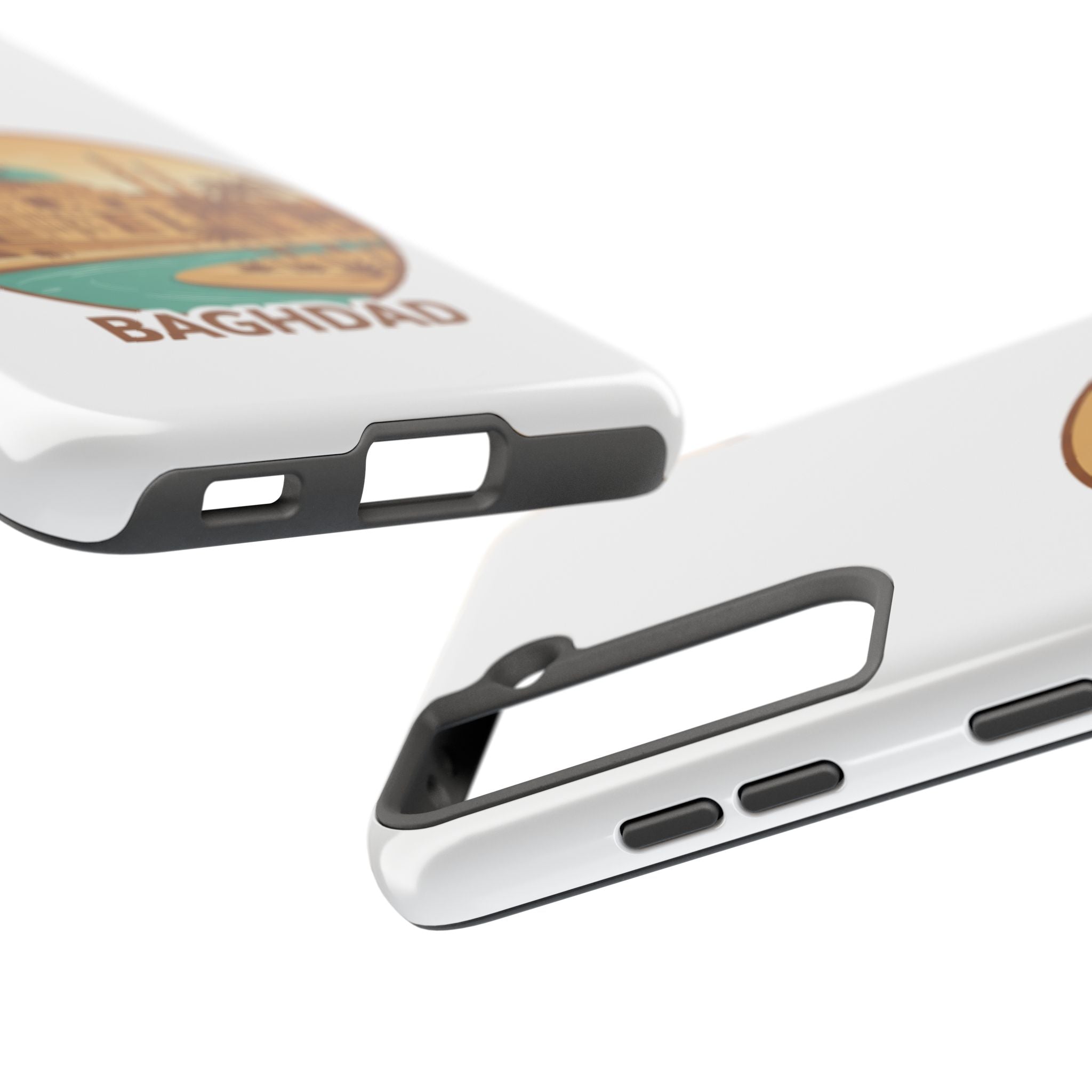 Baghdad Illustrated Tough Phone Case — Vintage Middle East Cityscape Protective Cover