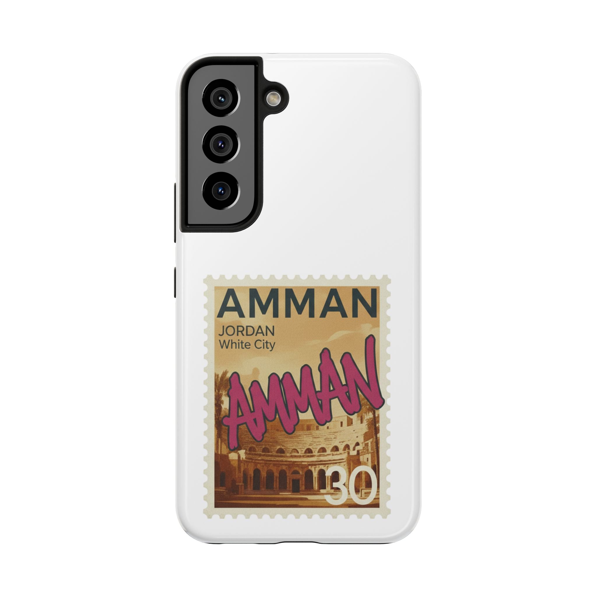Amman Stamp Tough Phone Case — Jordan Travel Vintage Postage Design