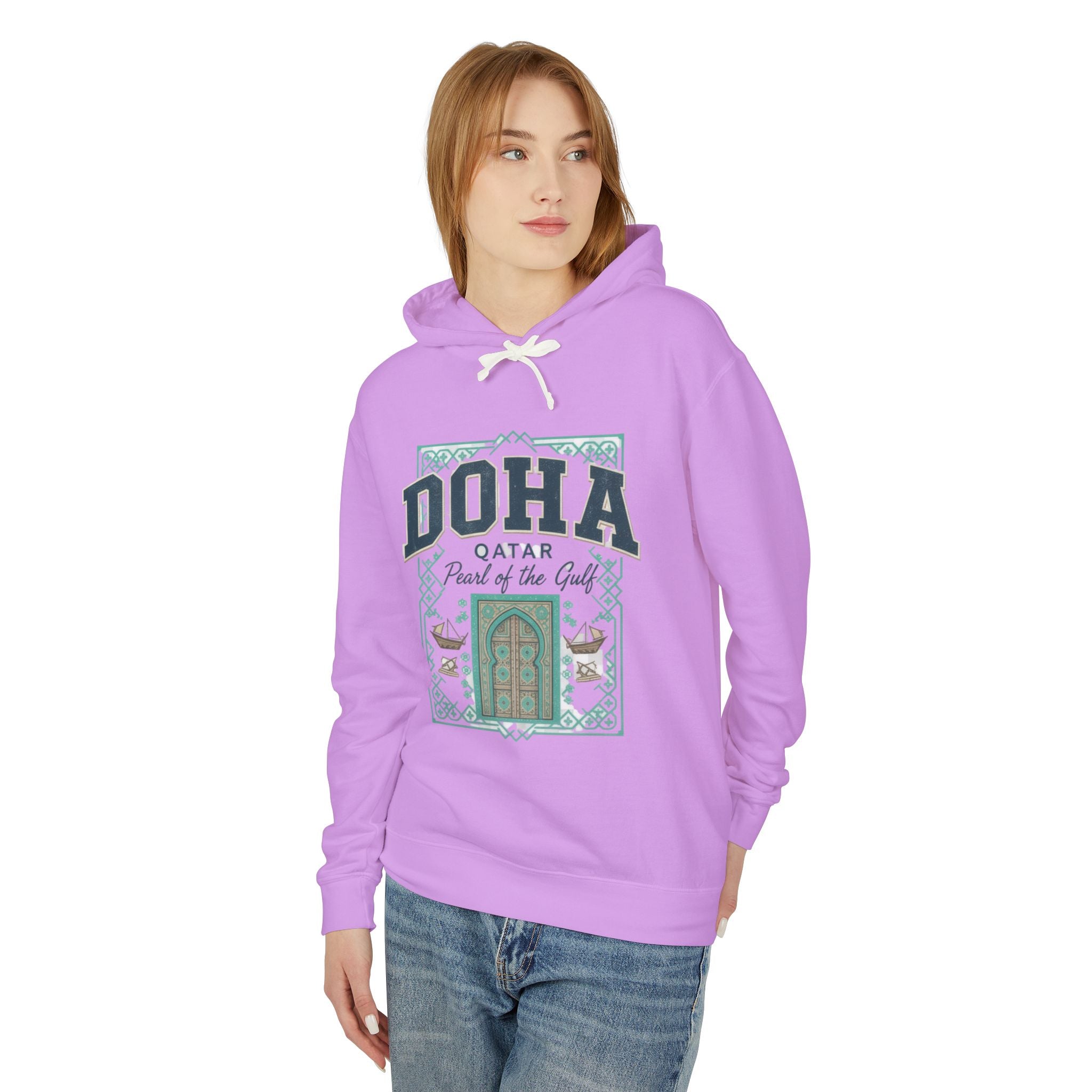 Doha Souvenir Hoodie — Qatar Pearl of the Gulf Travel Sweatshirt