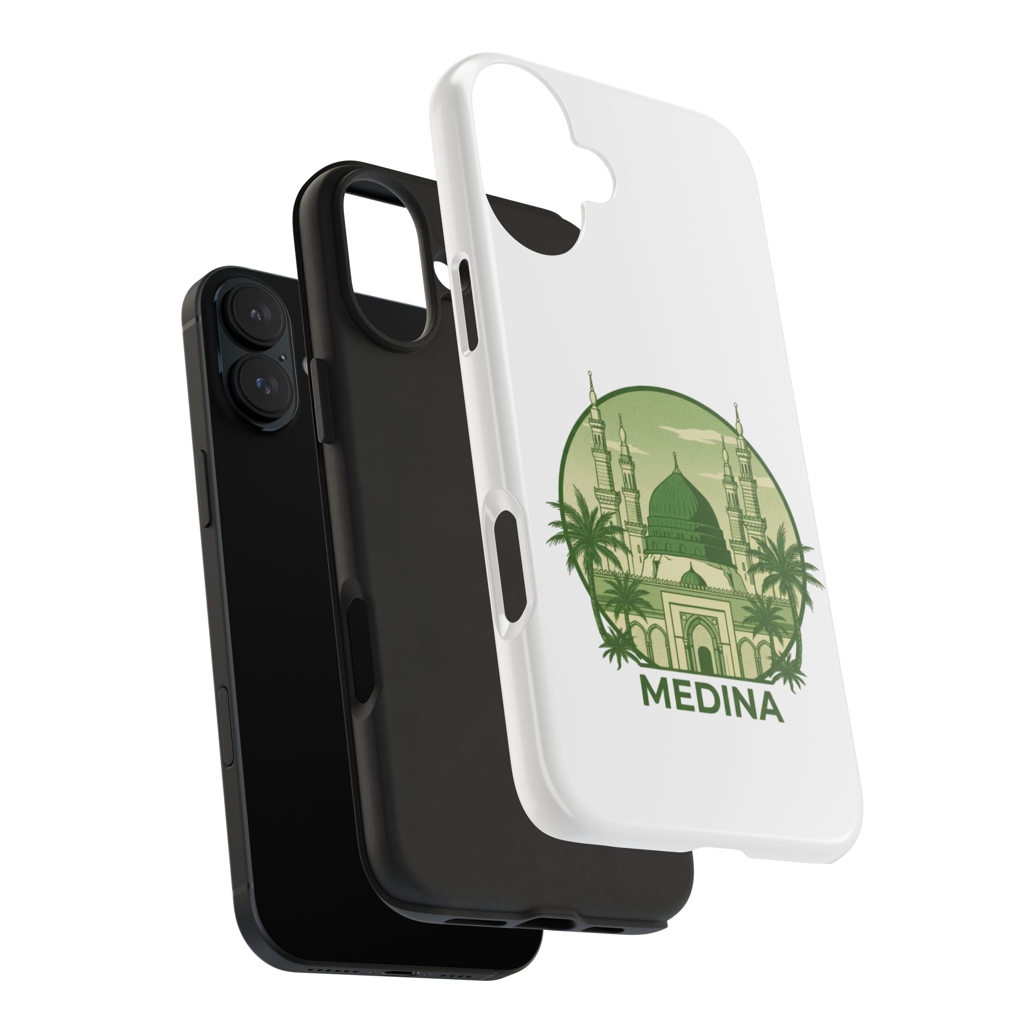 Medina Mosque Tough Phone Case – Islamic Landmark Green Phone Cover