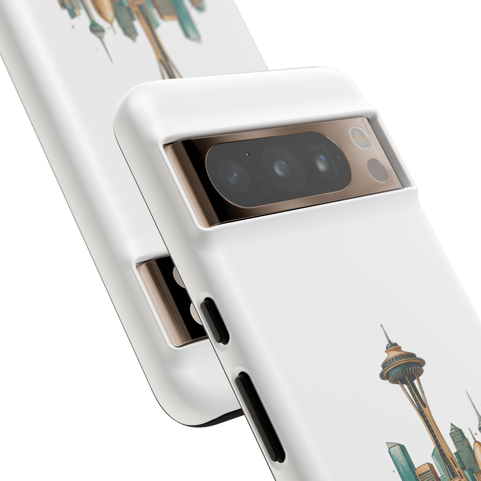 Doha x Seattle Skyline Tough Phone Case — Cityscape Protective Phone Cover