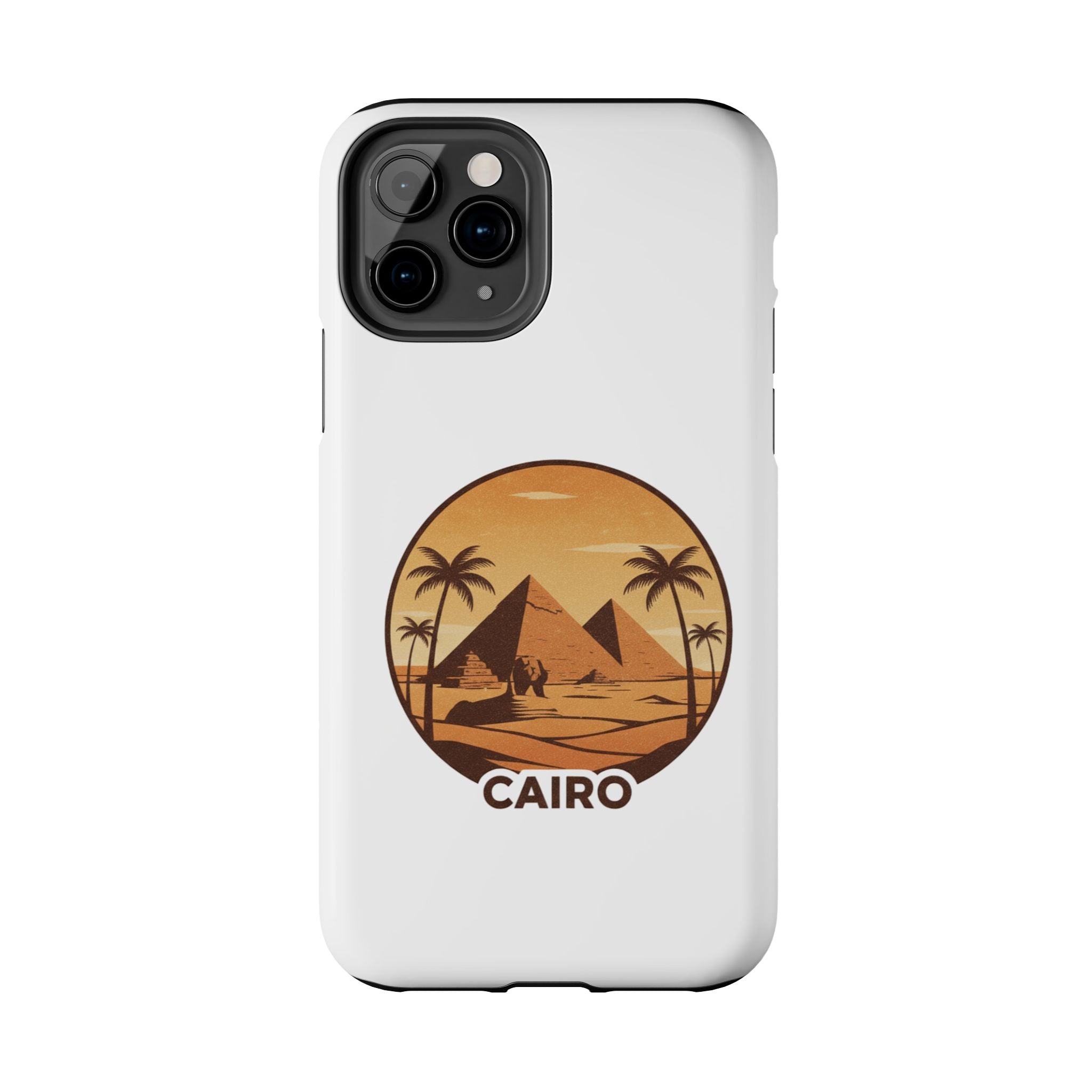 Cairo Pyramids Tough Phone Case — Vintage Egypt Travel iPhone/Android Protective Cover