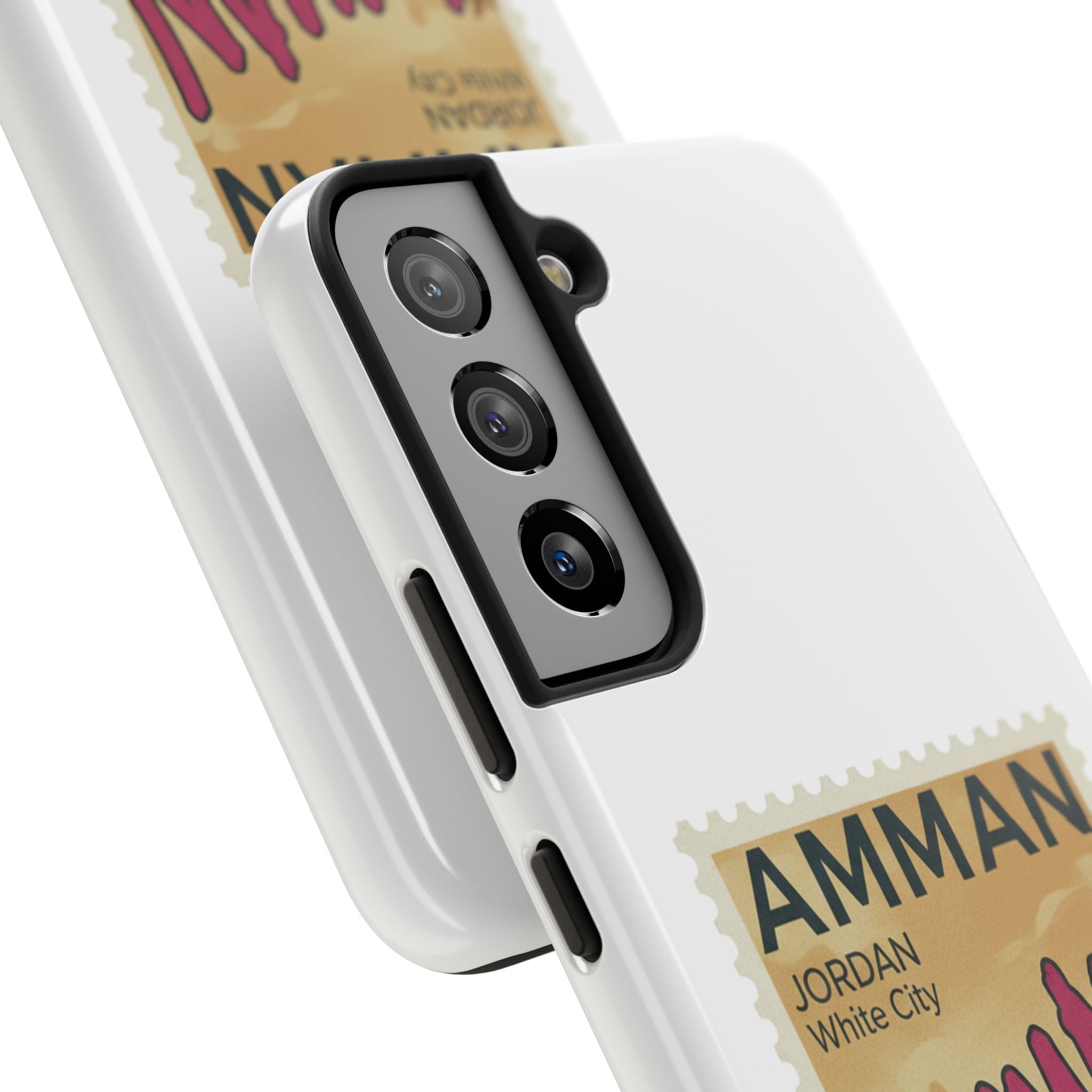 Amman Stamp Tough Phone Case — Jordan Travel Vintage Postage Design