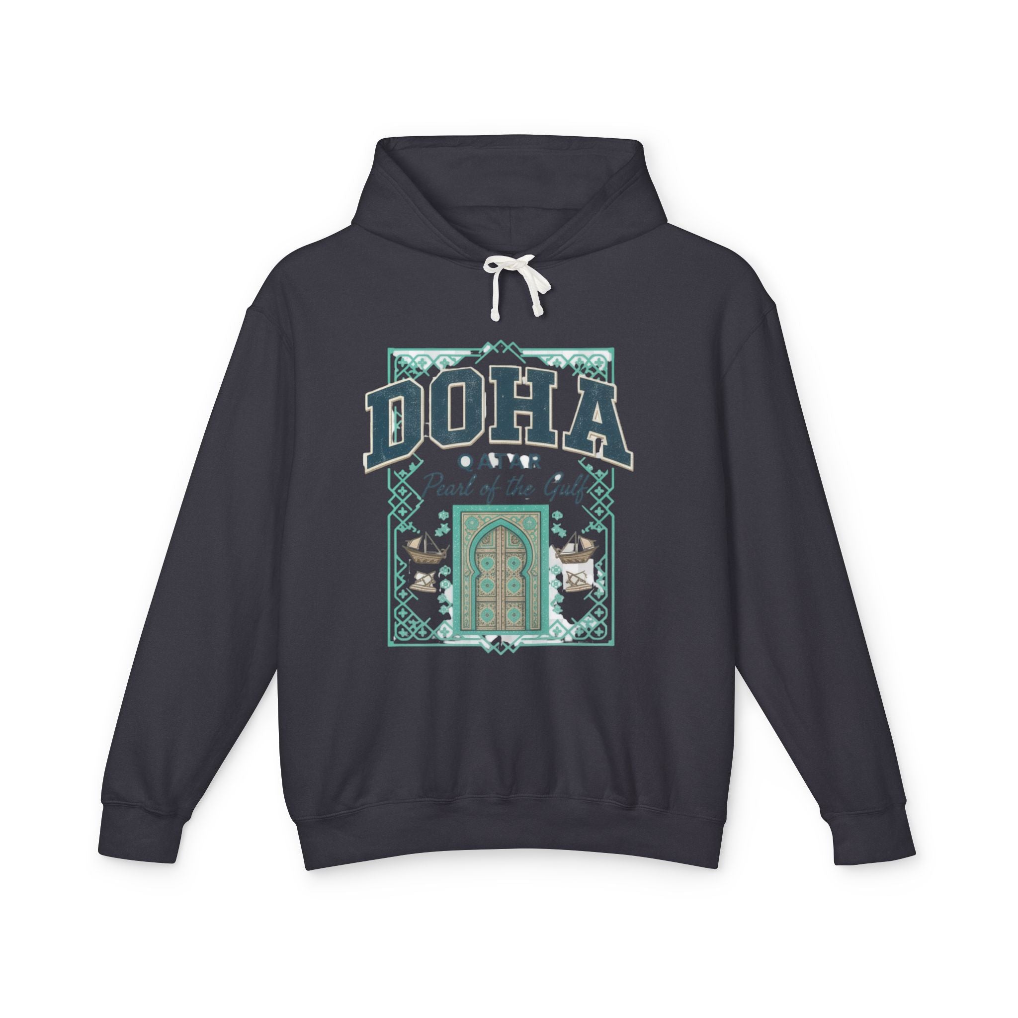 Doha Souvenir Hoodie — Qatar Pearl of the Gulf Travel Sweatshirt