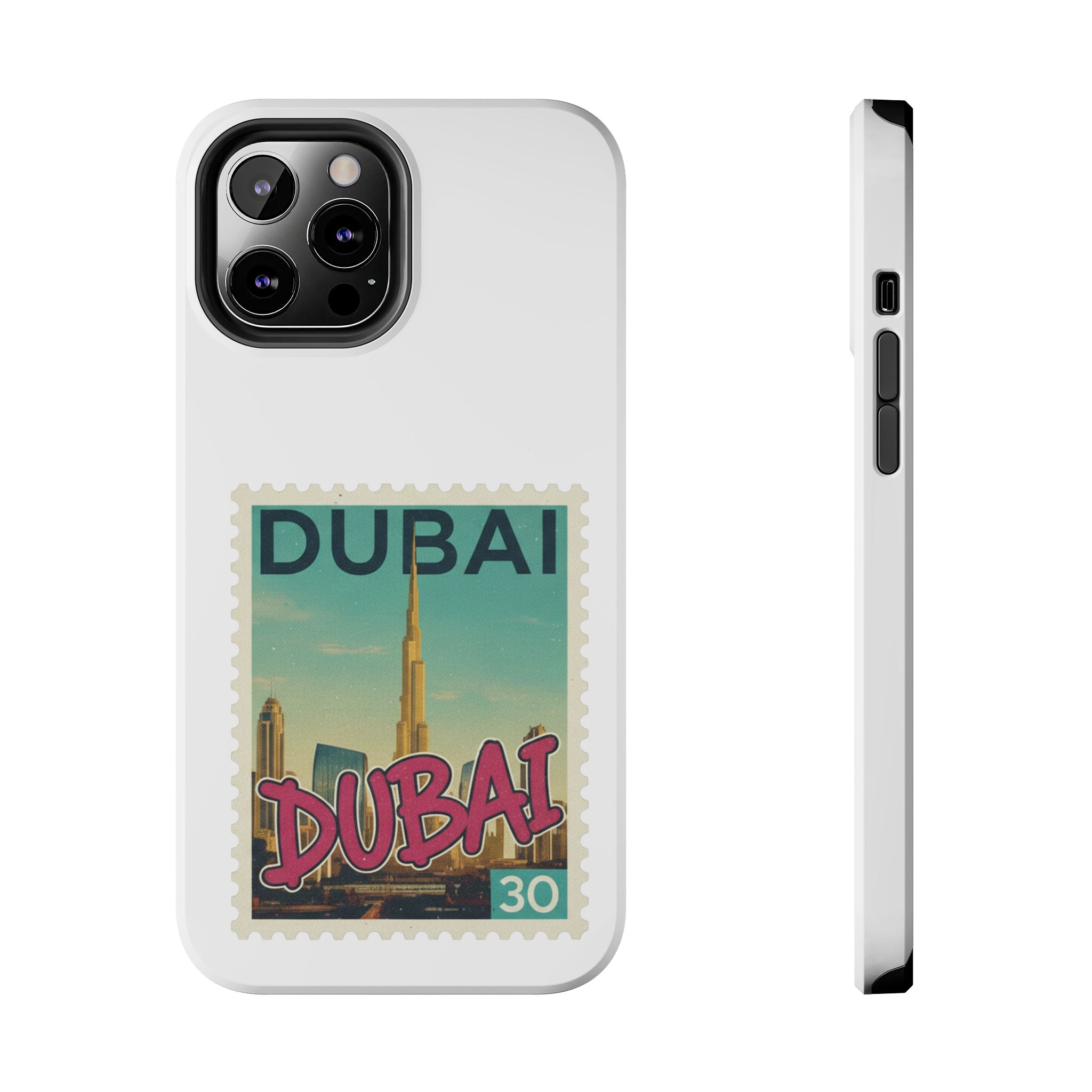 Dubai Postage Stamp Phone Case — Travel-Inspired Tough iPhone Case