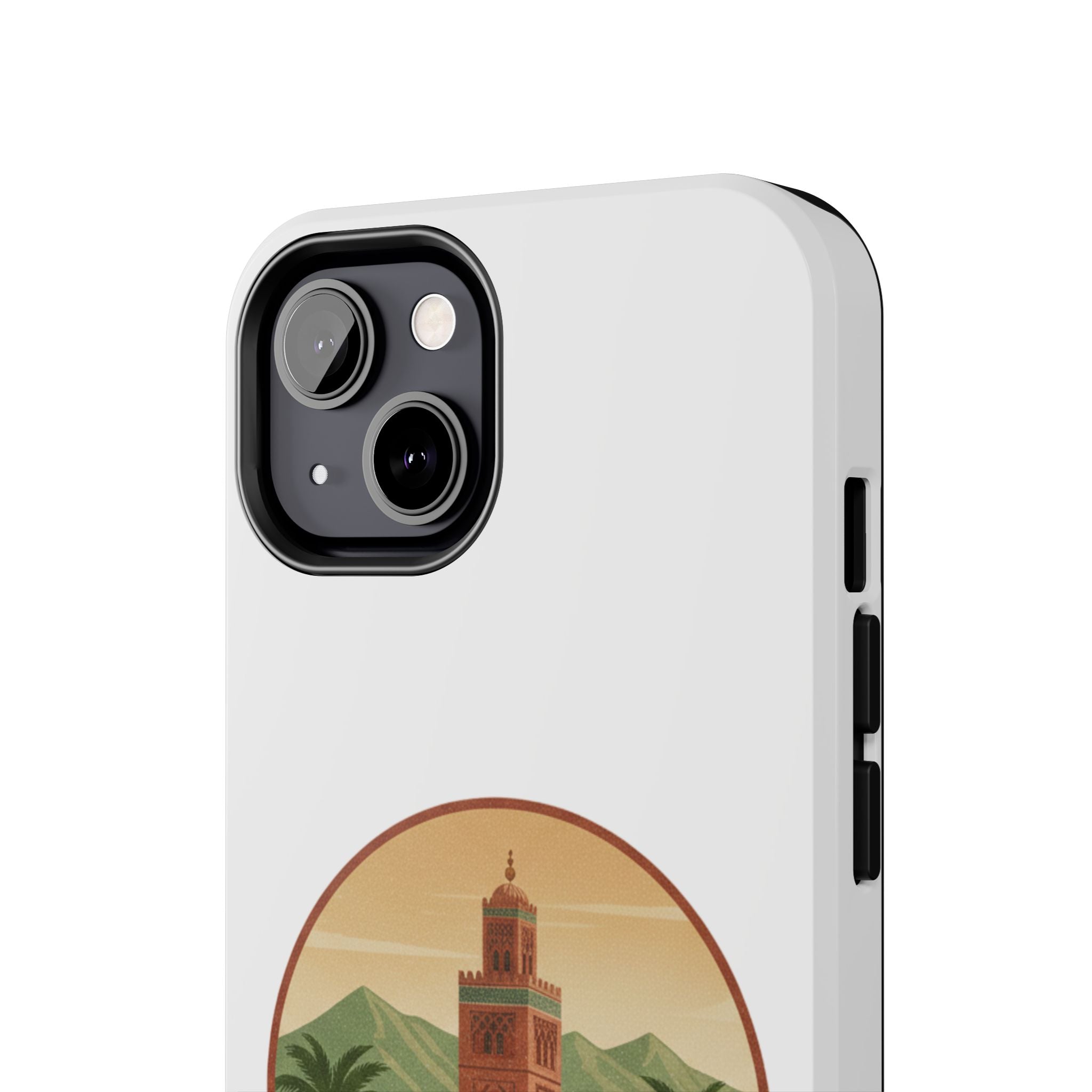 Marrakech Travel Phone Case — Vintage Moroccan Koutoubia Tower Design