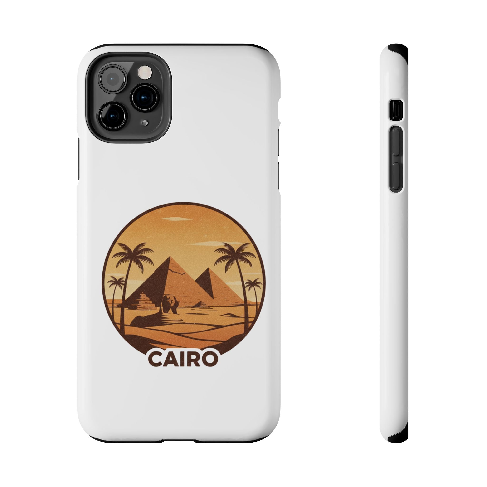 Cairo Pyramids Tough Phone Case — Vintage Egypt Travel iPhone/Android Protective Cover
