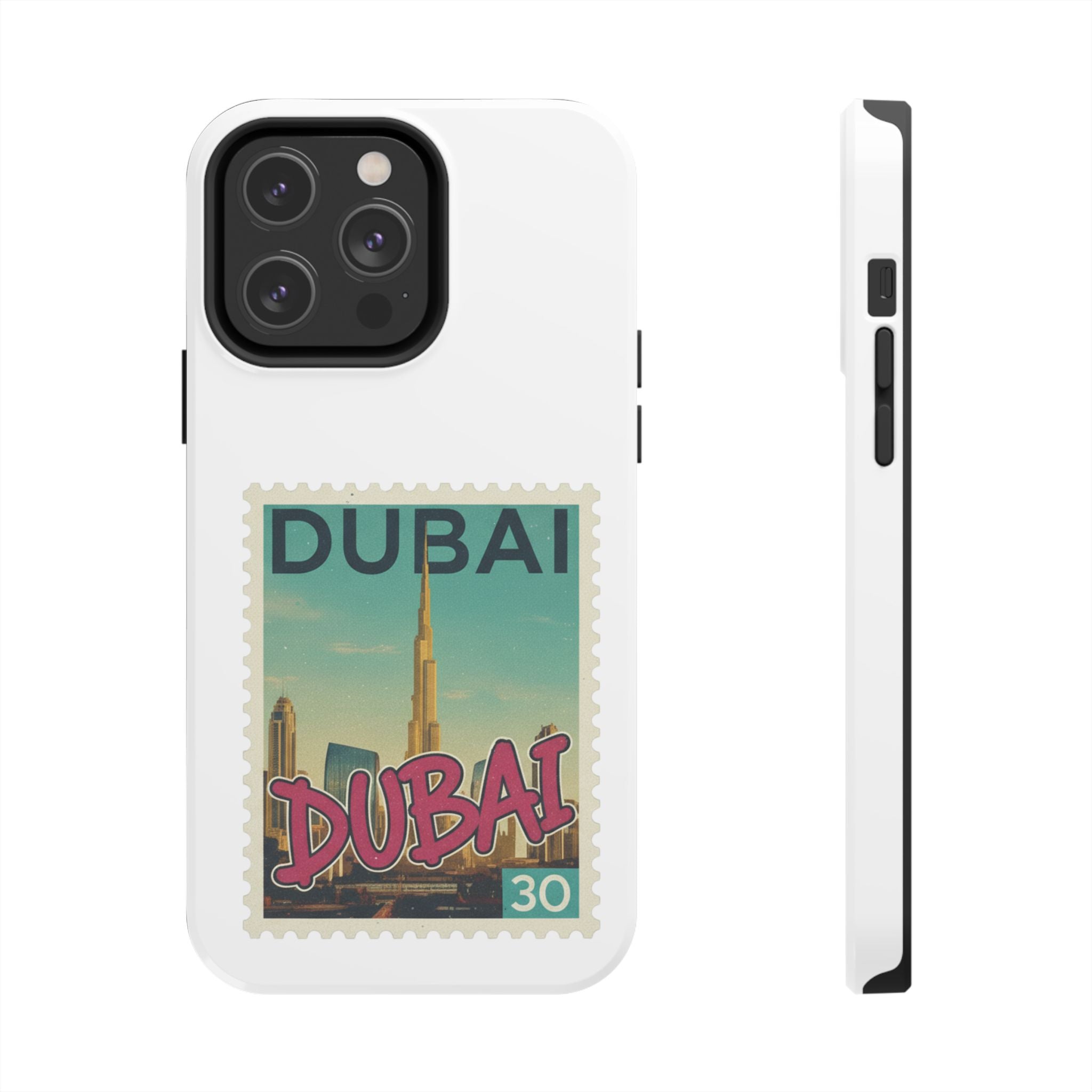 Dubai Postage Stamp Phone Case — Travel-Inspired Tough iPhone Case