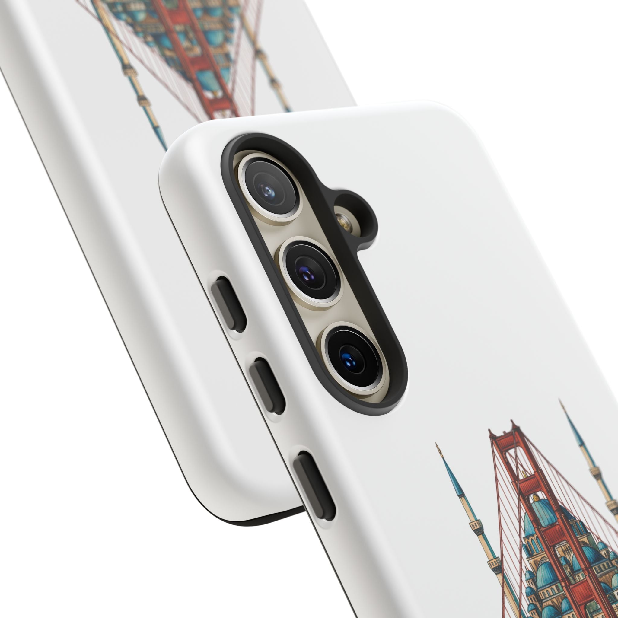 City Bridge Phone Case — Istanbul × San Francisco Illustrated Travel Design