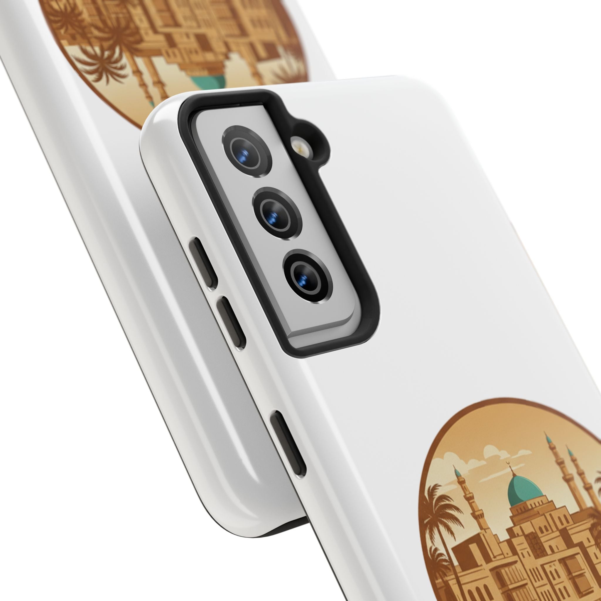 Baghdad Illustrated Tough Phone Case — Vintage Middle East Cityscape Protective Cover