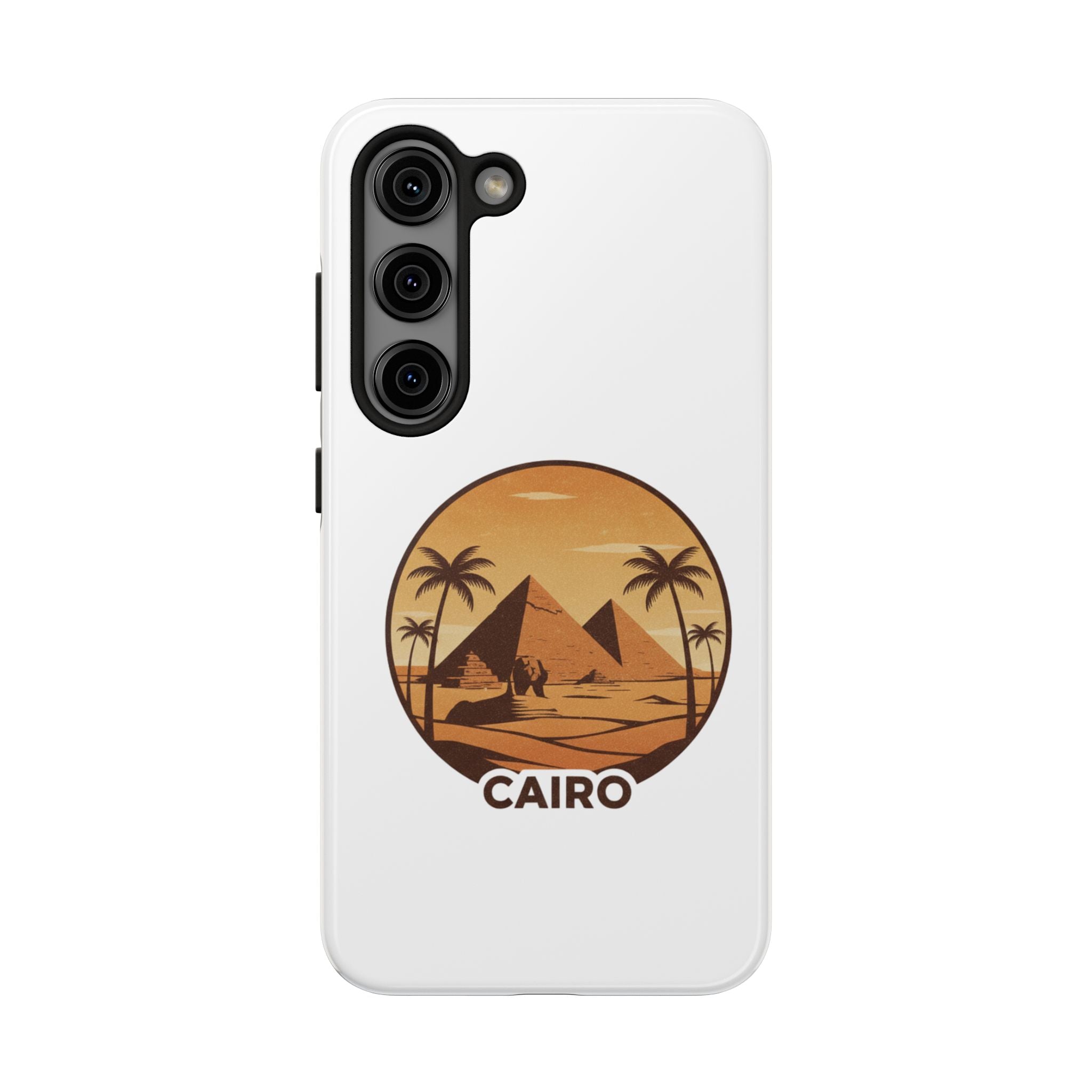 Cairo Pyramids Tough Phone Case — Vintage Egypt Travel iPhone/Android Protective Cover