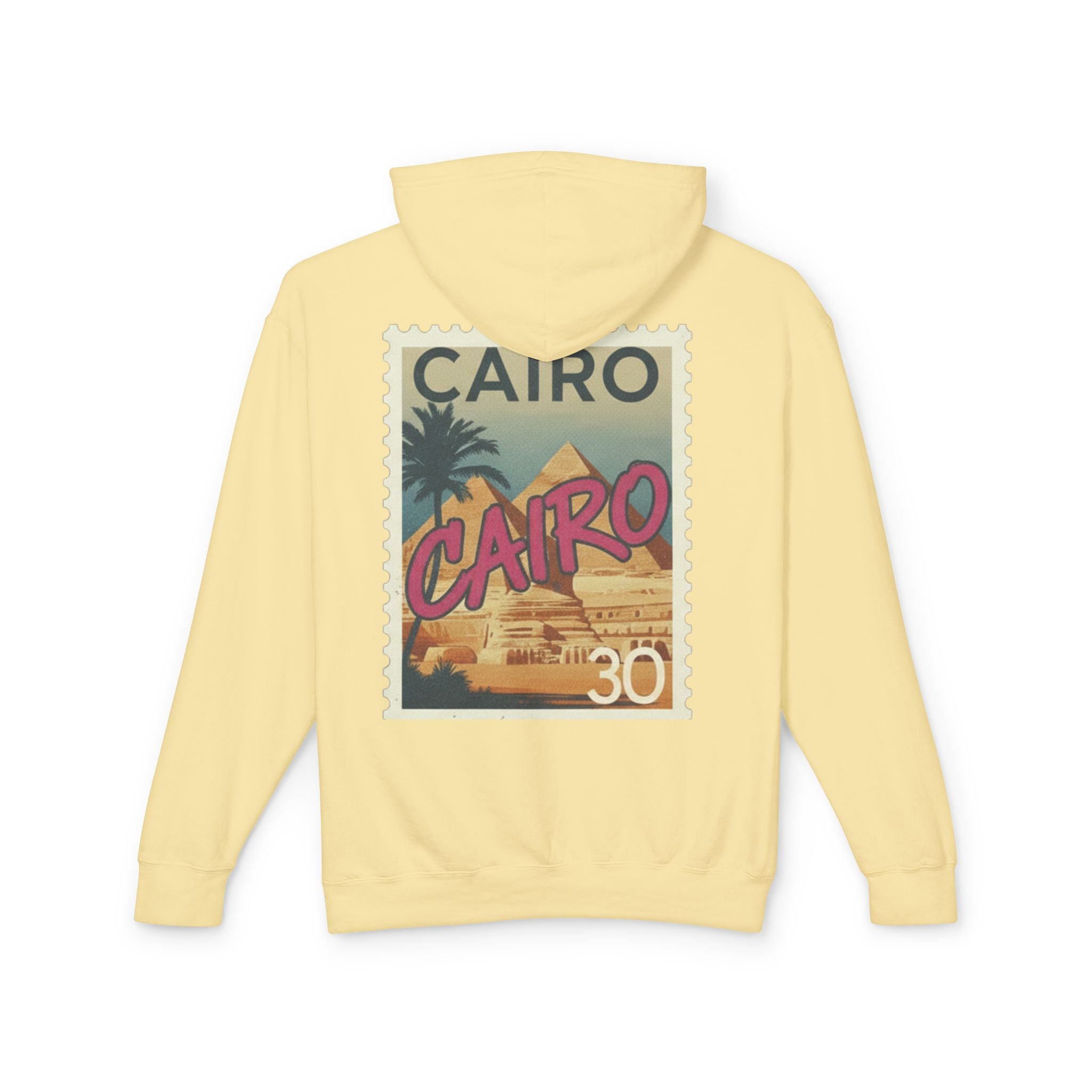 Cairo Vintage Postage Stamp Hoodie — Retro Egypt Travel Sweatshirt