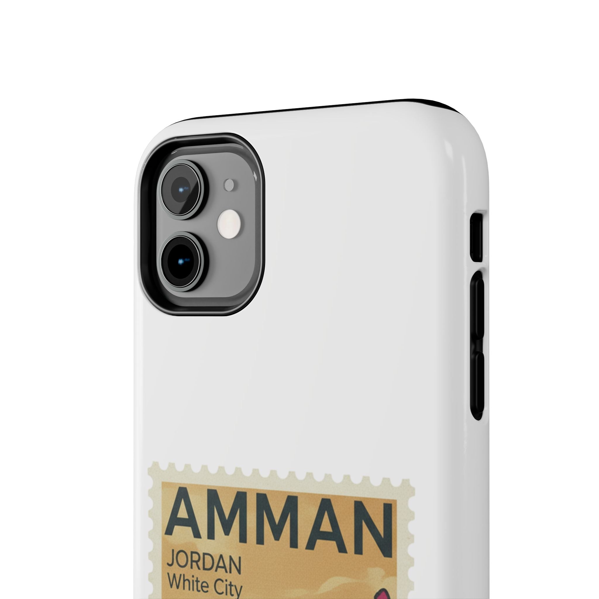 Amman Stamp Tough Phone Case — Jordan Travel Vintage Postage Design