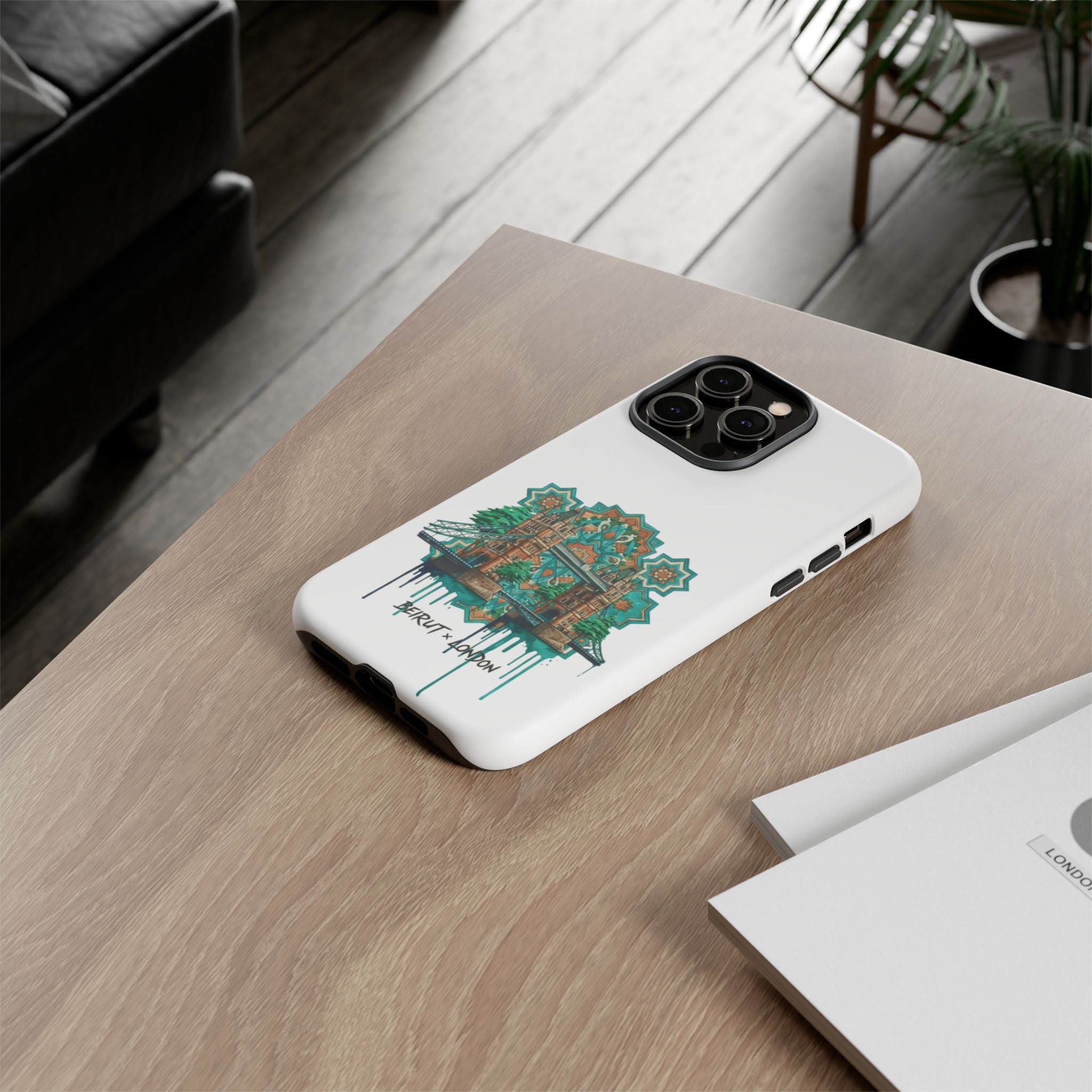 Beirut x London Ornate Phone Case — Turquoise Mosaic Gateway Design