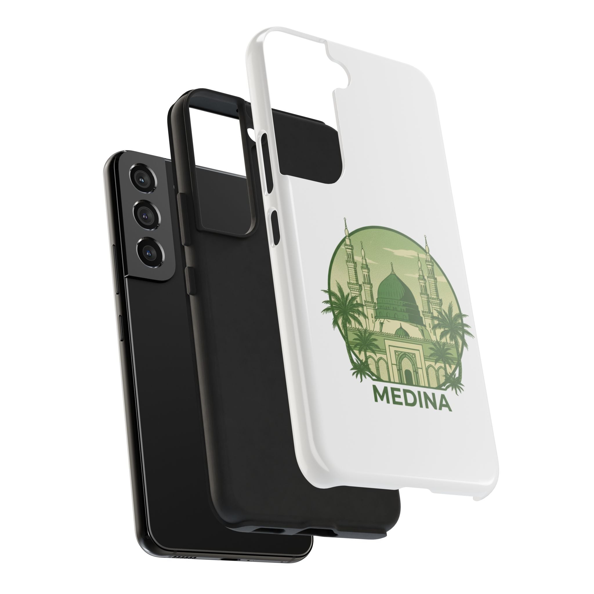 Medina Mosque Tough Phone Case – Islamic Landmark Green Phone Cover