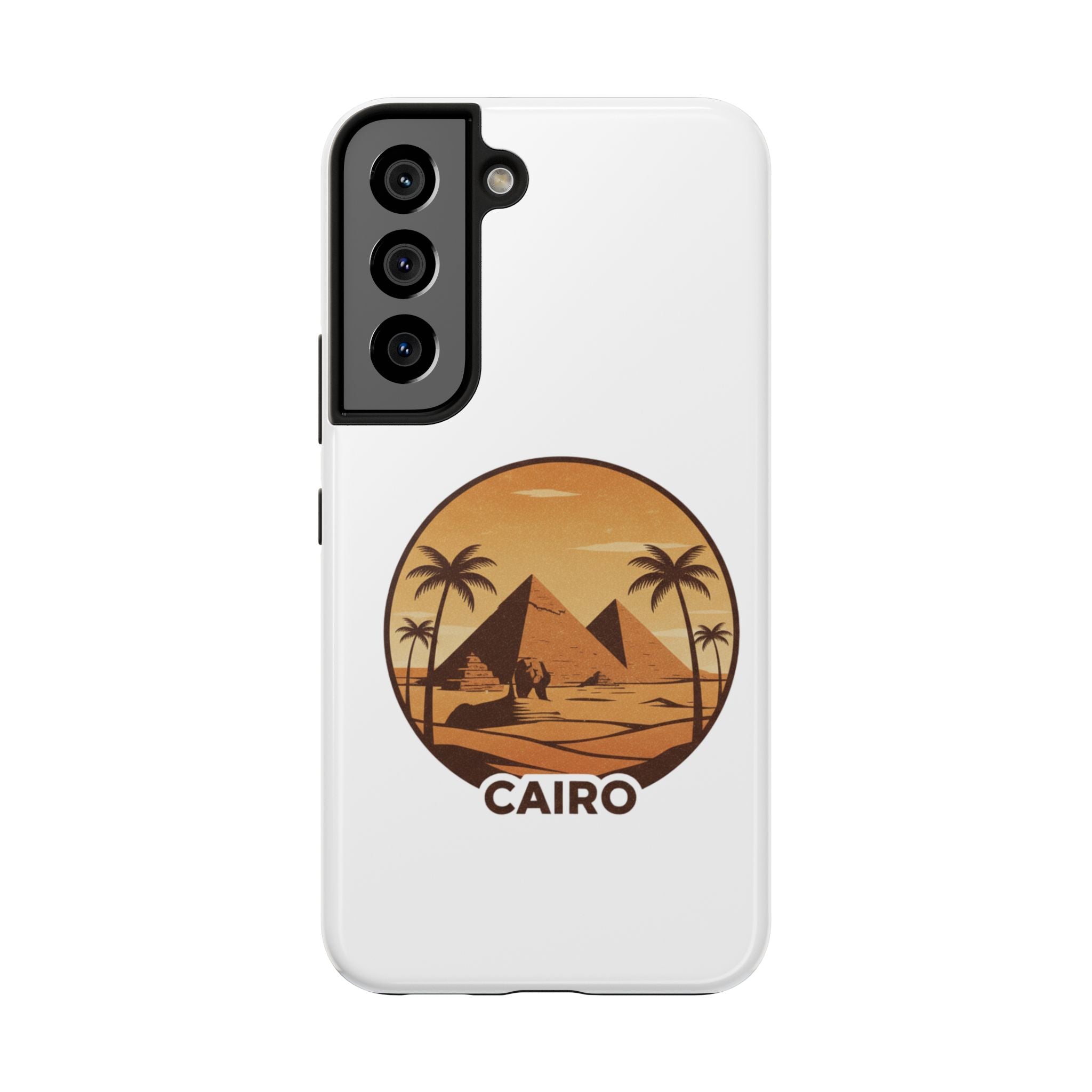 Cairo Pyramids Tough Phone Case — Vintage Egypt Travel iPhone/Android Protective Cover