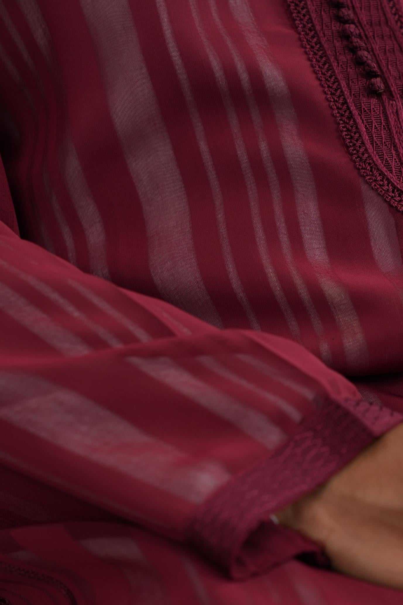 Burgundy Soussdi Jellaba