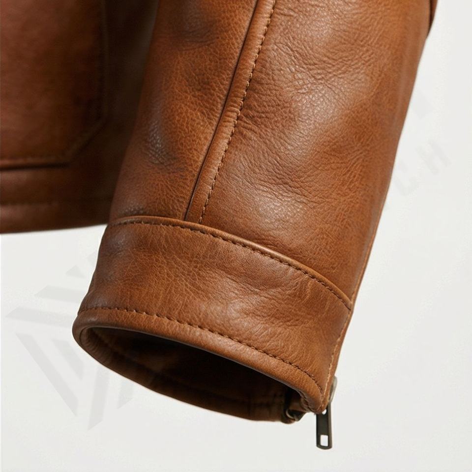 Tan Leather Motorcycle Jacket