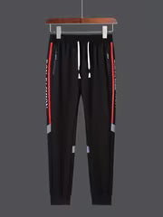 2pcs Men's -Lined Thickened Winter Jacket and Pants Set