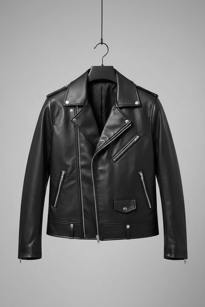 Vegan Black Leather jacket