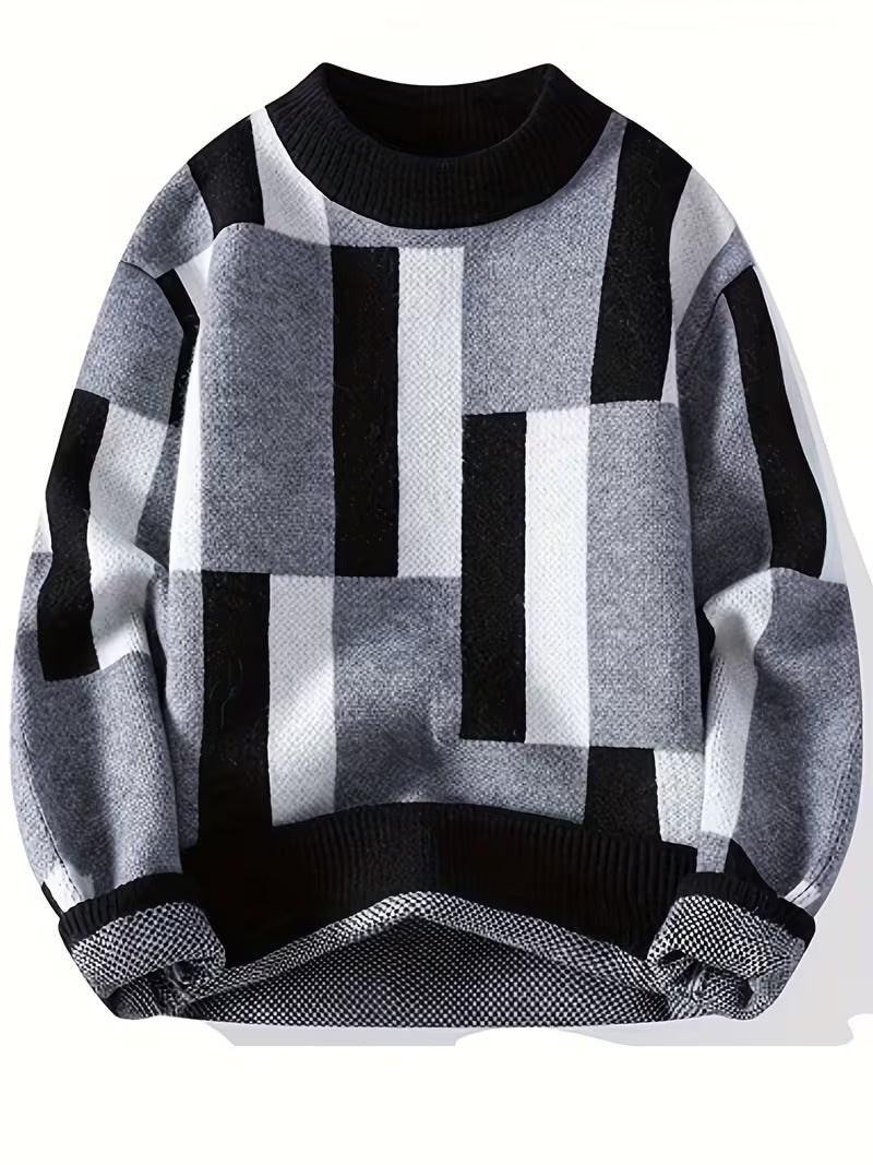 Thick Crewneck Colorful Sweater
