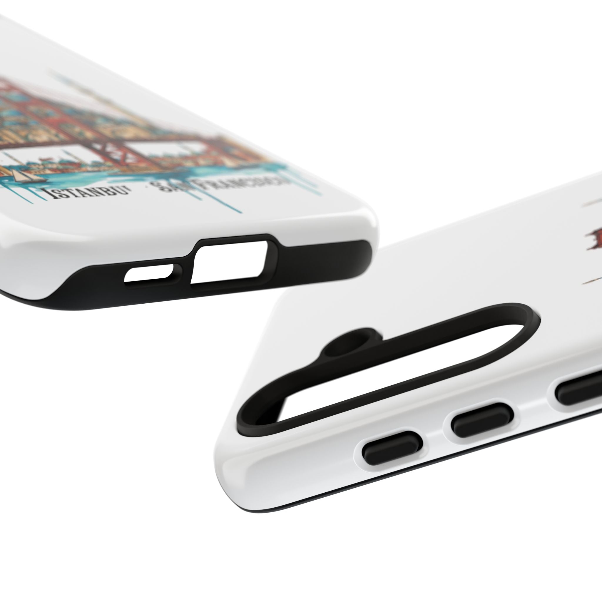 City Bridge Phone Case — Istanbul × San Francisco Illustrated Travel Design