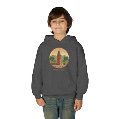 Marrakech Youth Hoodie – Vintage Palm Sunset Travel Sweatshirt