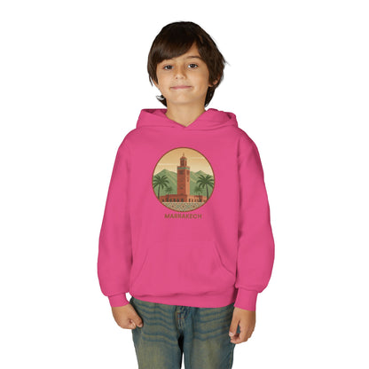 Marrakech Youth Hoodie – Vintage Palm Sunset Travel Sweatshirt