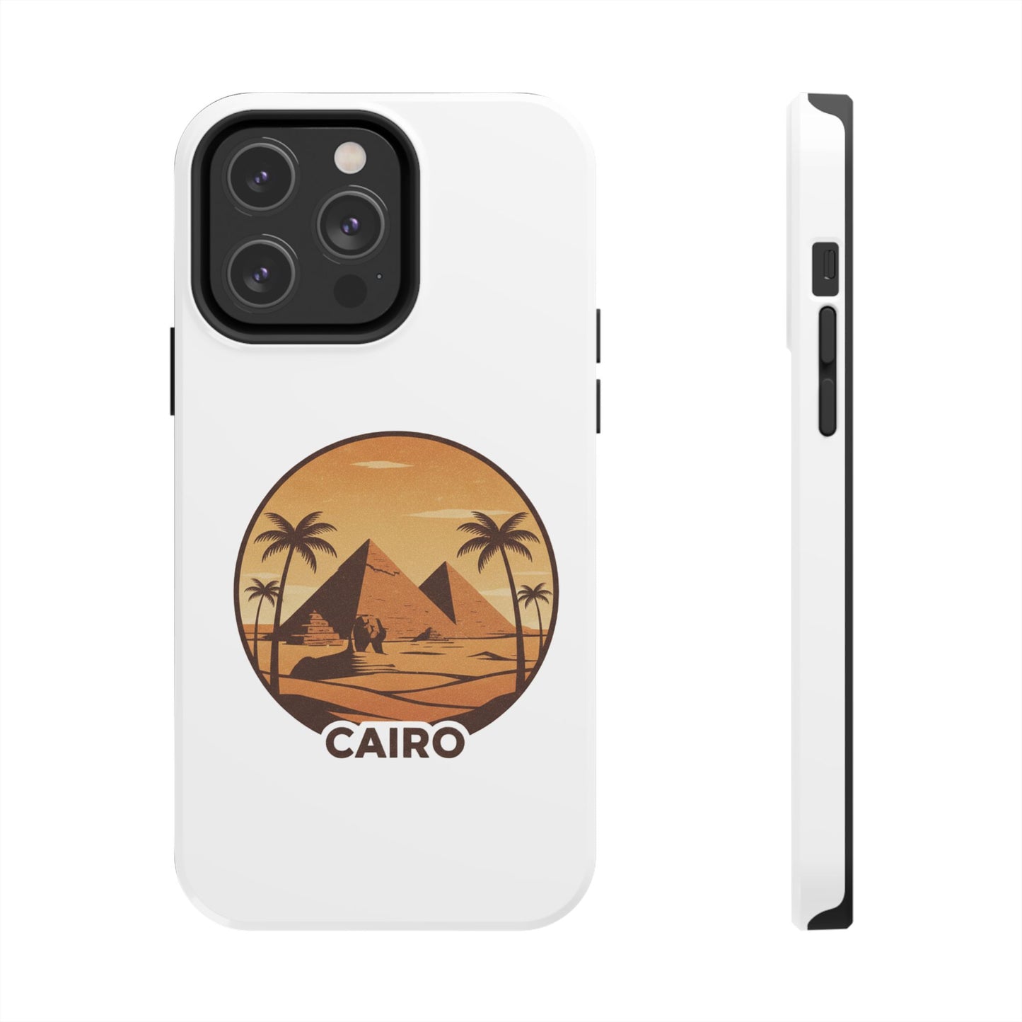 Cairo Pyramids Tough Phone Case — Vintage Egypt Travel iPhone/Android Protective Cover