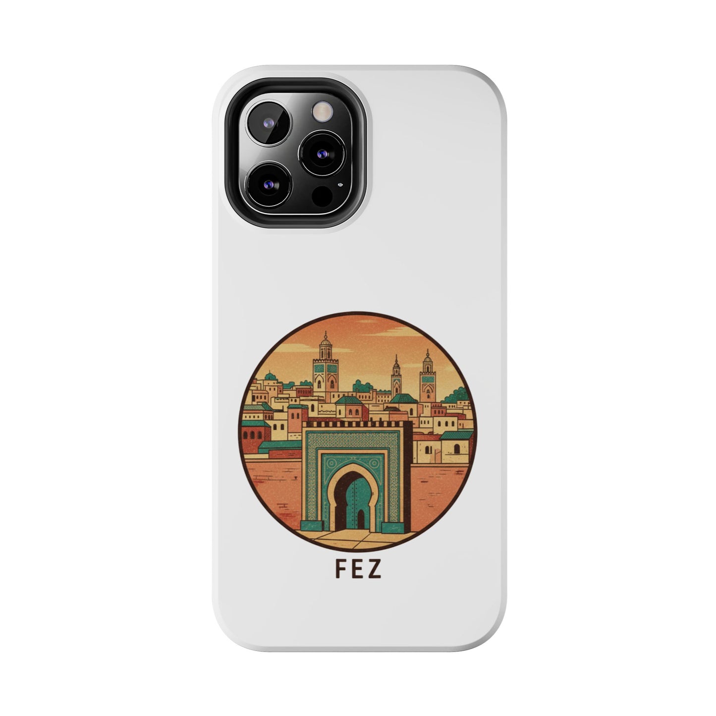 Étui de téléphone résistant Fez City — Étui de téléphone de voyage motif arche marocaine