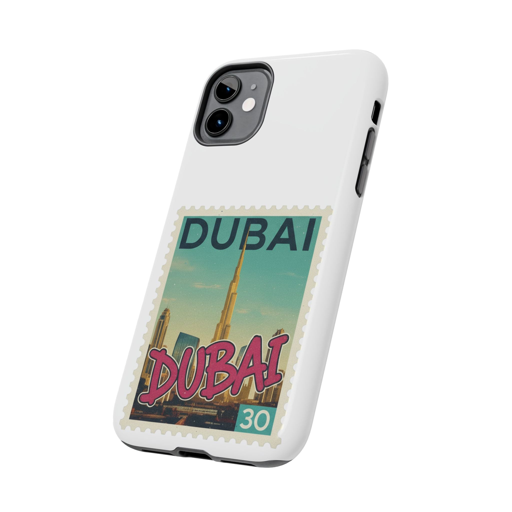 Dubai Postage Stamp Phone Case — Travel-Inspired Tough iPhone Case