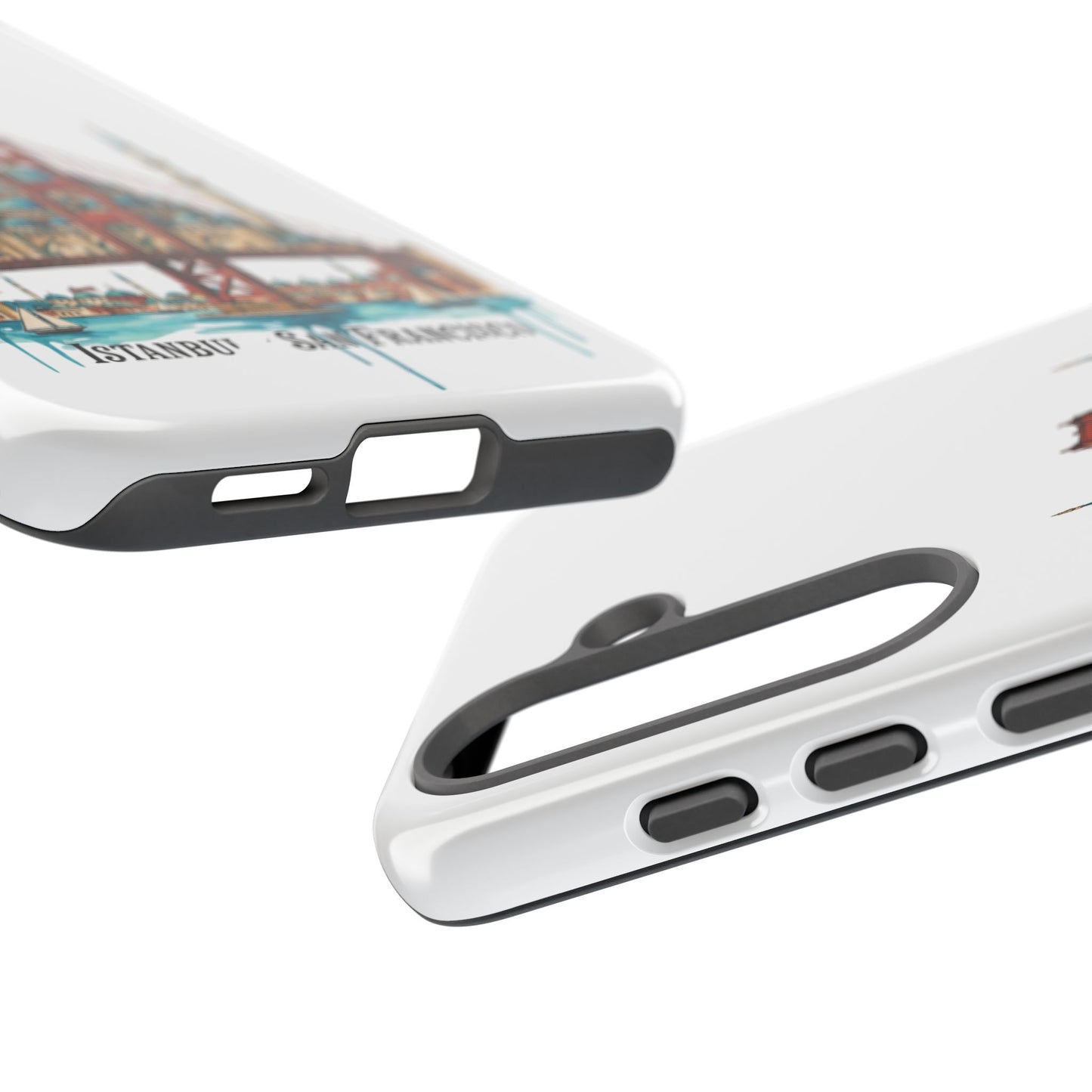 City Bridge Phone Case — Istanbul × San Francisco Illustrated Travel Design