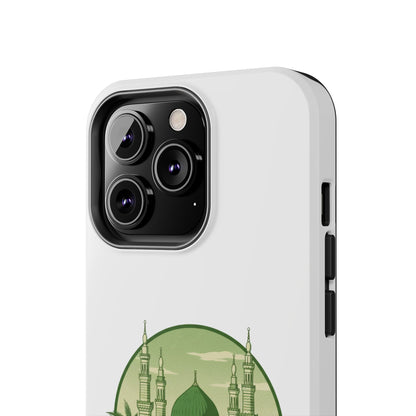 Medina Mosque Tough Phone Case – Islamic Landmark Green Phone Cover