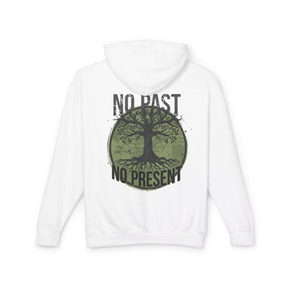 Tree of Roots Hoodie — "No Past No Present" Environmental Graphic Hoodie