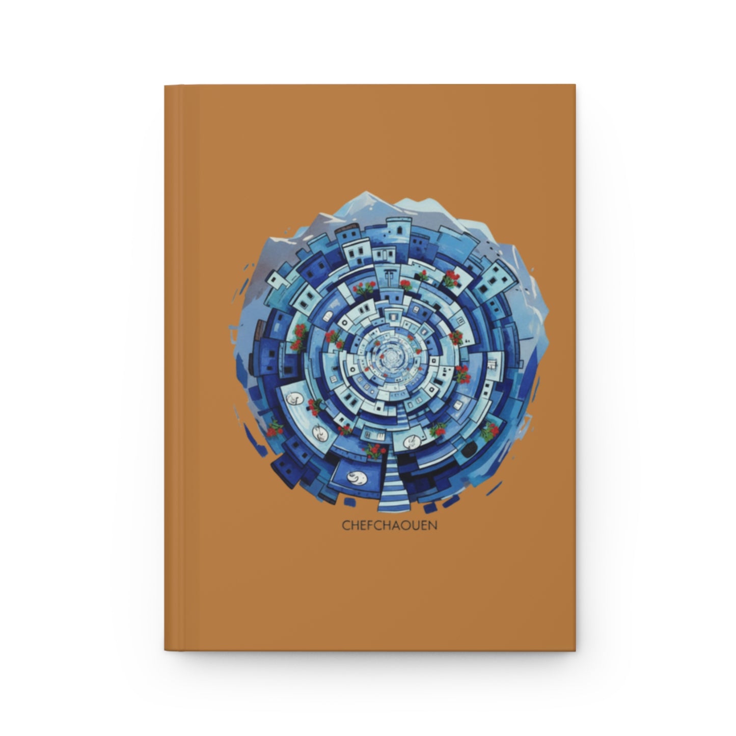 Chefchaouen Spiral Hardcover Journal — Blue Medina City Notebook