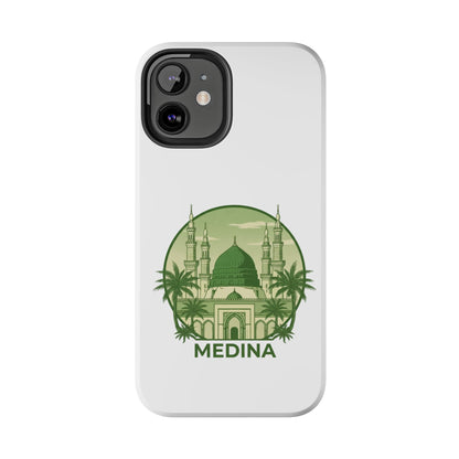 Medina Mosque Tough Phone Case – Islamic Landmark Green Phone Cover