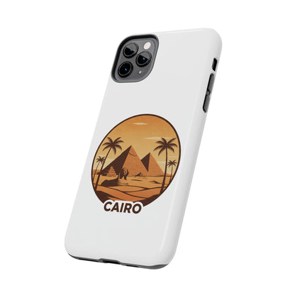 Cairo Pyramids Tough Phone Case — Vintage Egypt Travel iPhone/Android Protective Cover