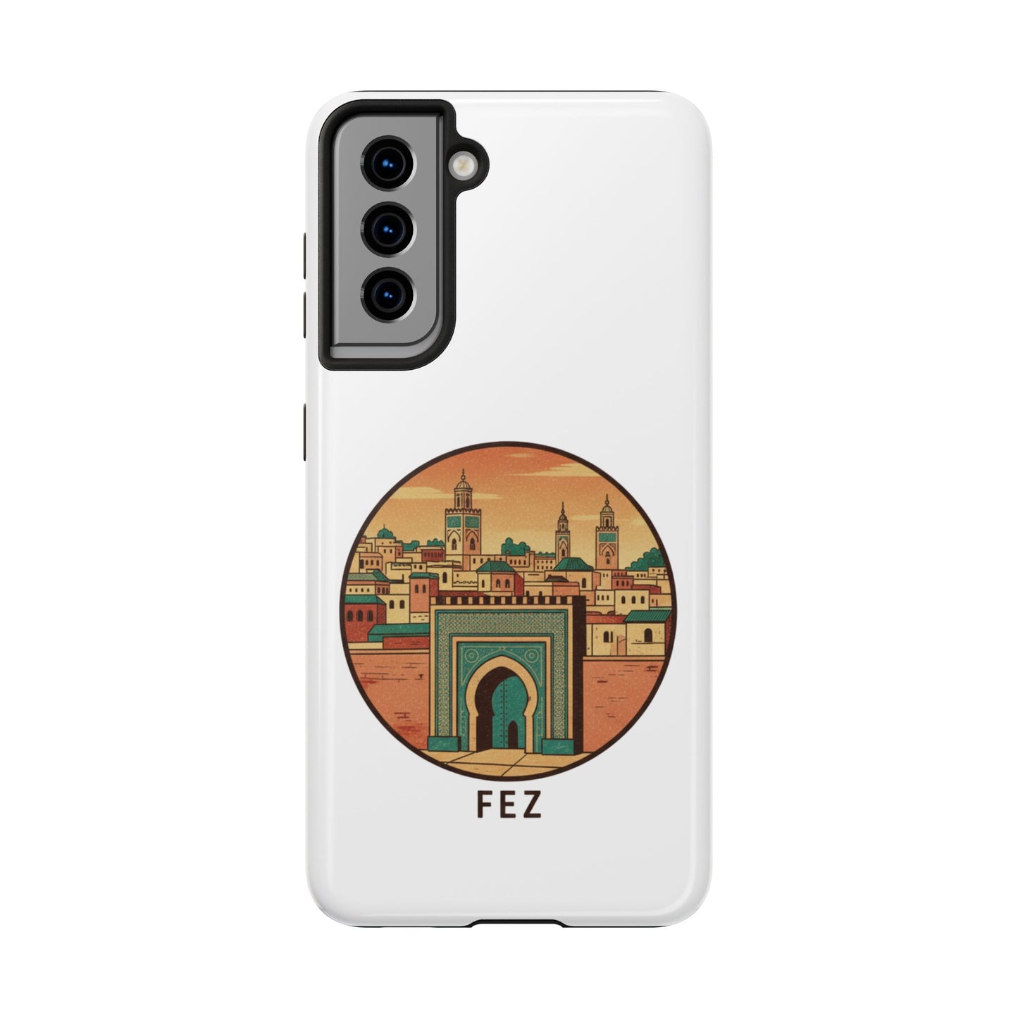 Étui de téléphone résistant Fez City — Étui de téléphone de voyage motif arche marocaine
