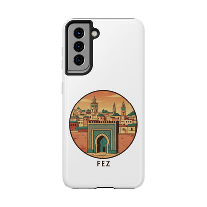 Étui de téléphone résistant Fez City — Étui de téléphone de voyage motif arche marocaine