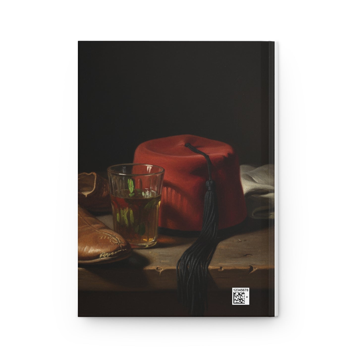 Carnet à couverture rigide — Nature morte vintage avec fez et thé