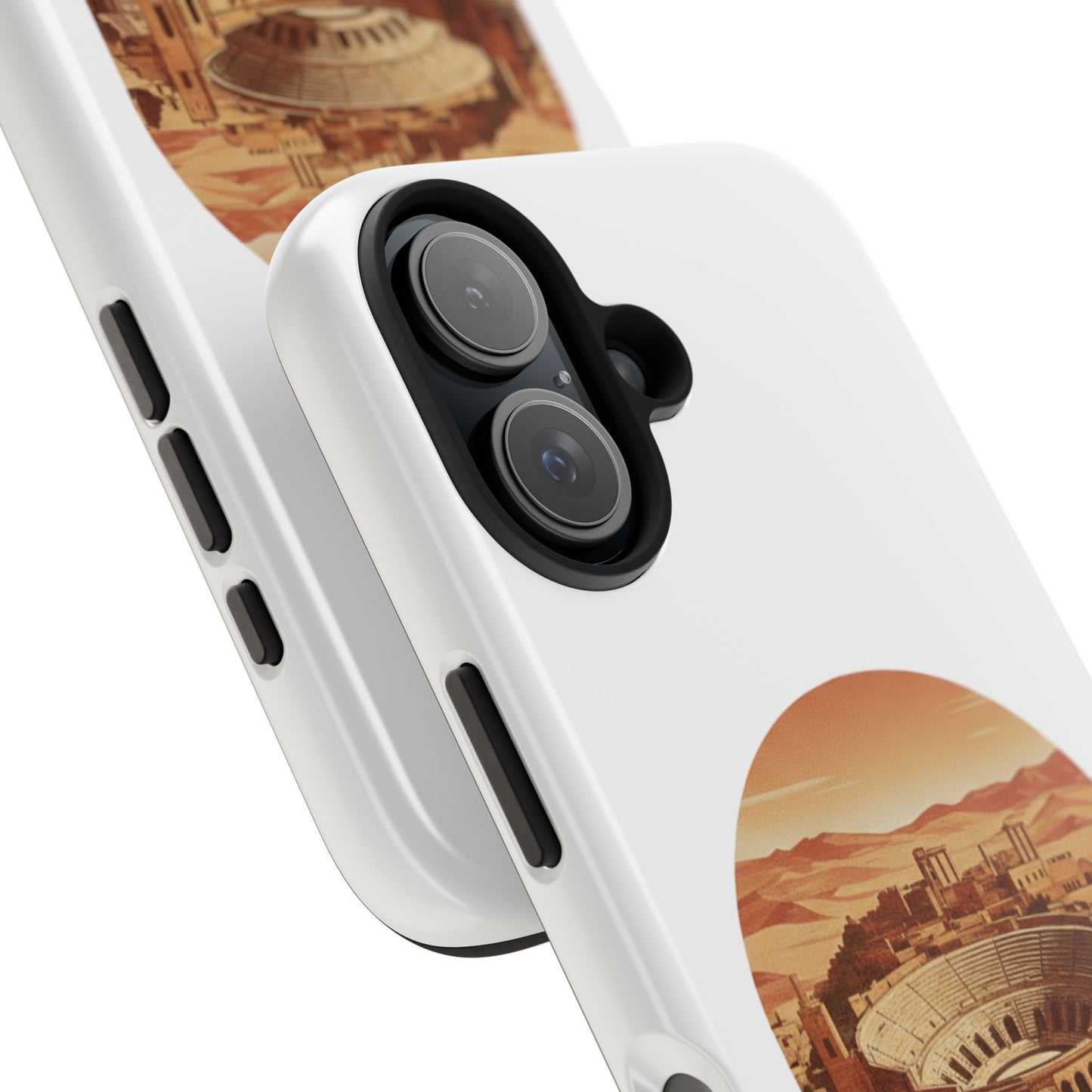 Amman Coliseum Tough Phone Case — Vintage Desert Cityscape Protective Cover