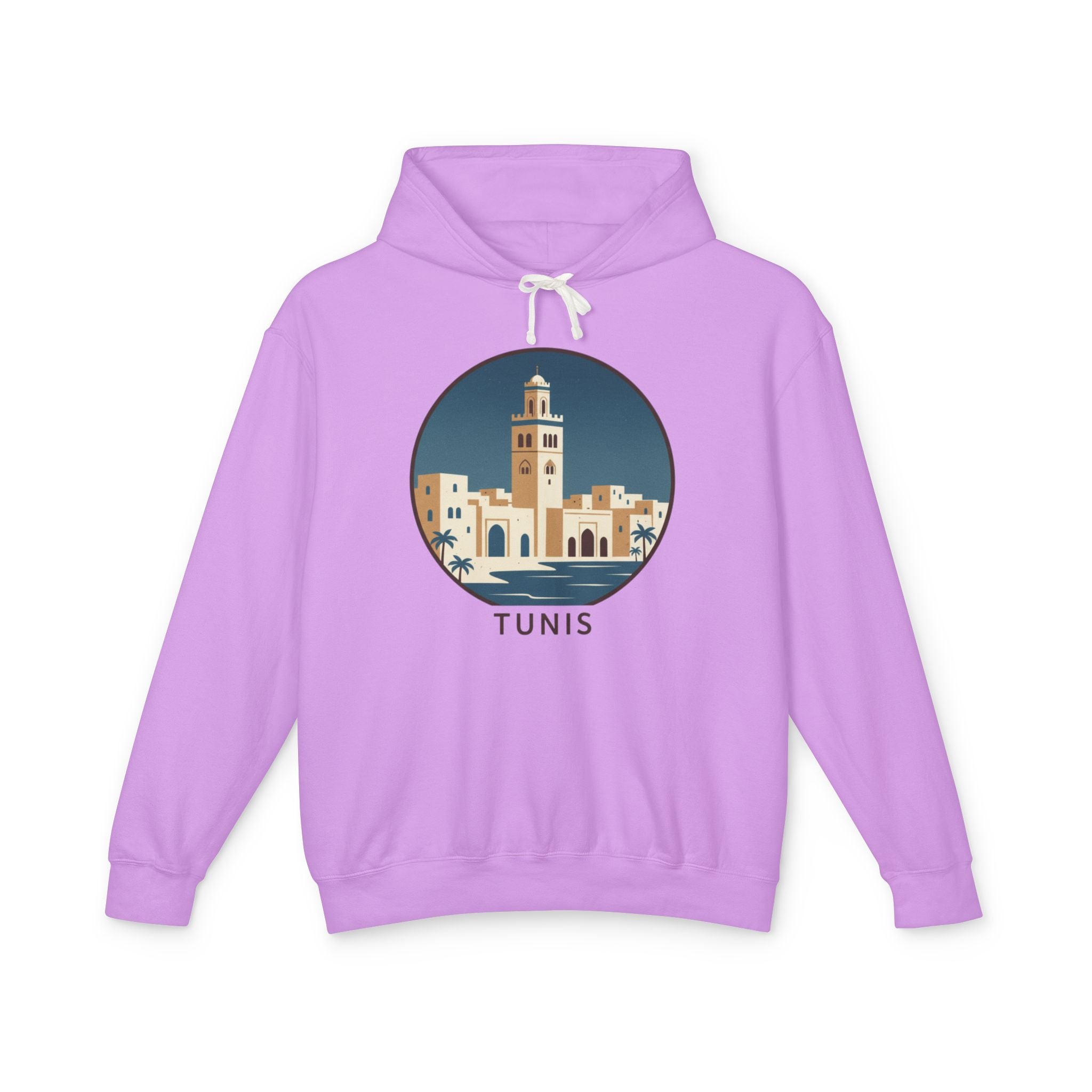 Tunis Skyline Hoodie — Minimalist Tunis Travel Sweatshirt