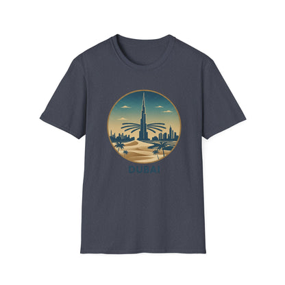 Dubai Skyline T-Shirt – Vintage Burj Khalifa Travel Tee